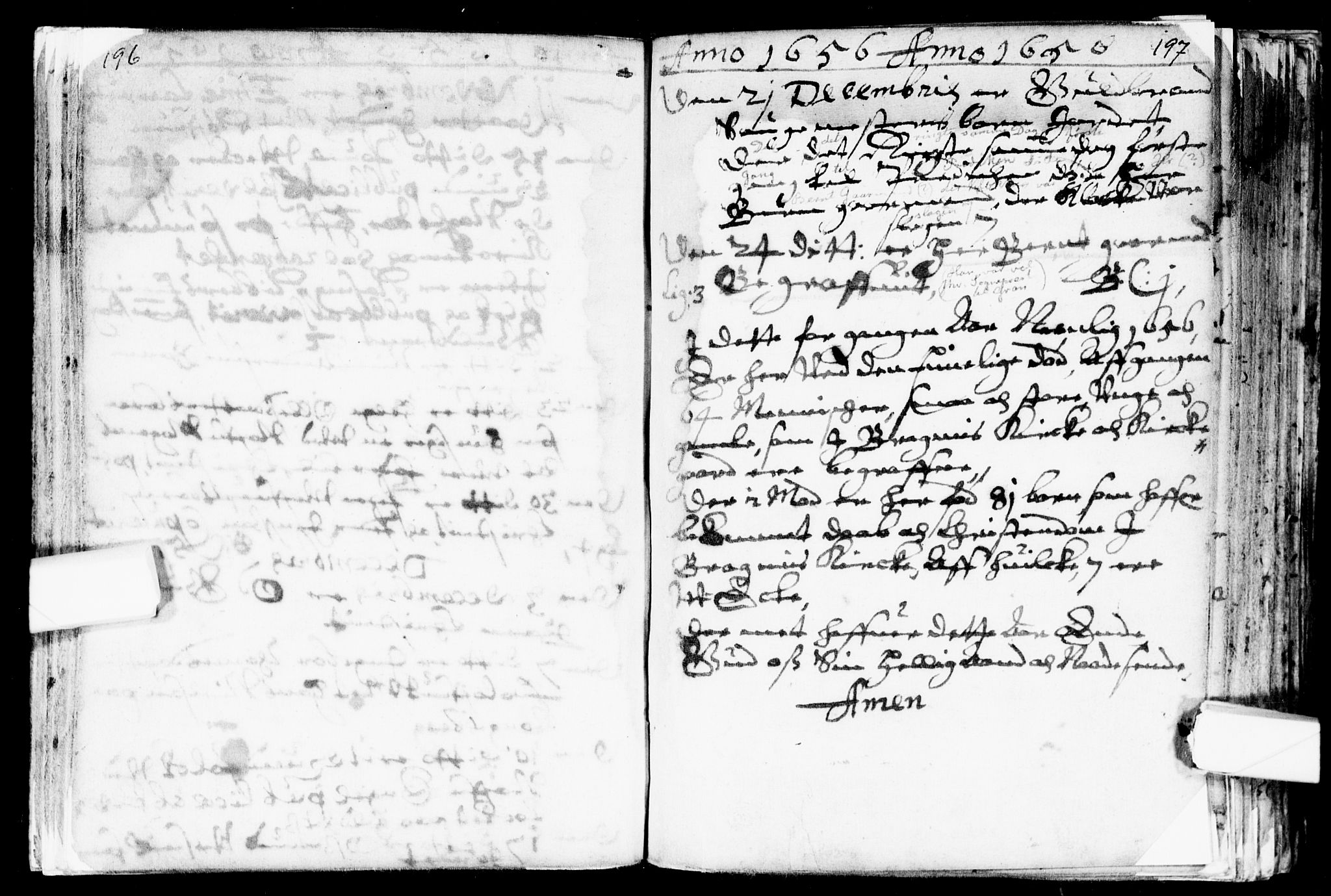 Bragernes kirkebøker, AV/SAKO-A-6/F/Fa/L0001: Parish register (official) no. I 1, 1634-1662, p. 196-197