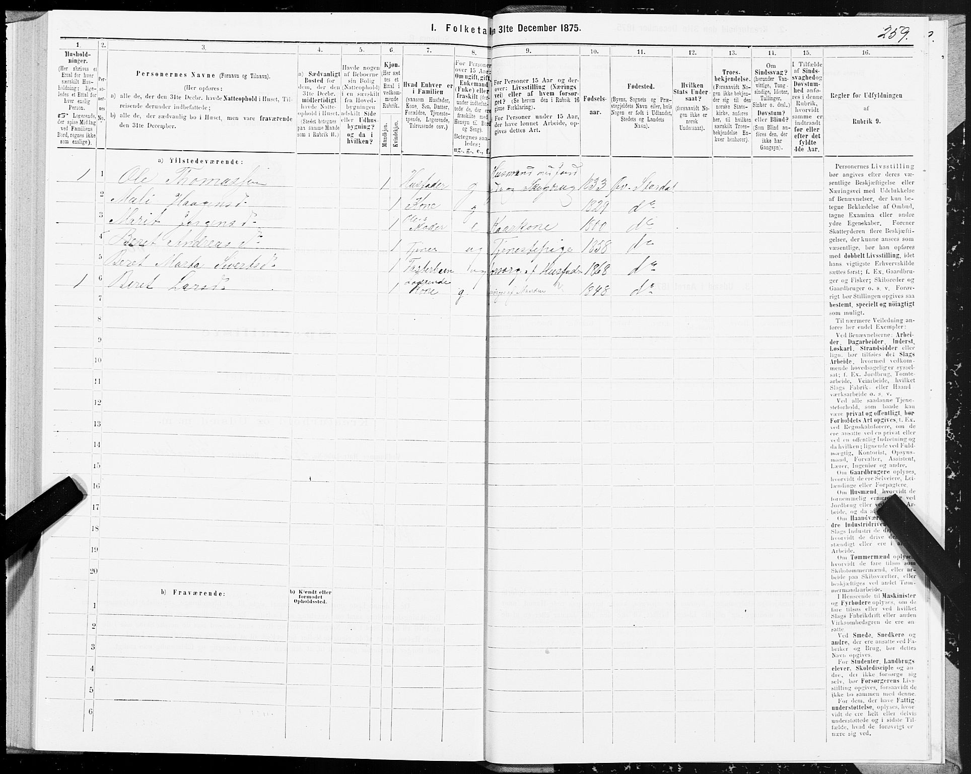 SAT, 1875 census for 1711P Øvre Stjørdal, 1875, p. 2259