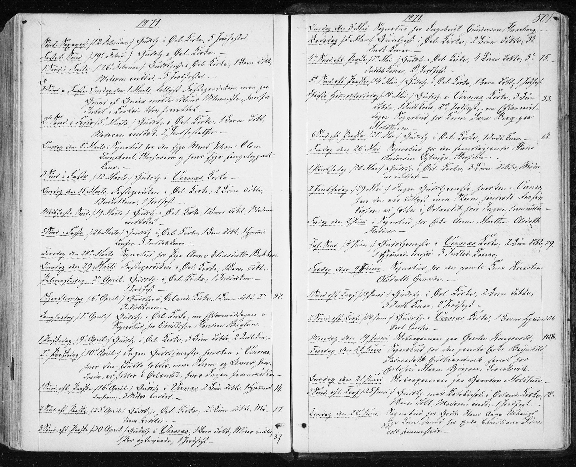 Ministerialprotokoller, klokkerbøker og fødselsregistre - Sør-Trøndelag, AV/SAT-A-1456/659/L0737: Parish register (official) no. 659A07, 1857-1875, p. 501