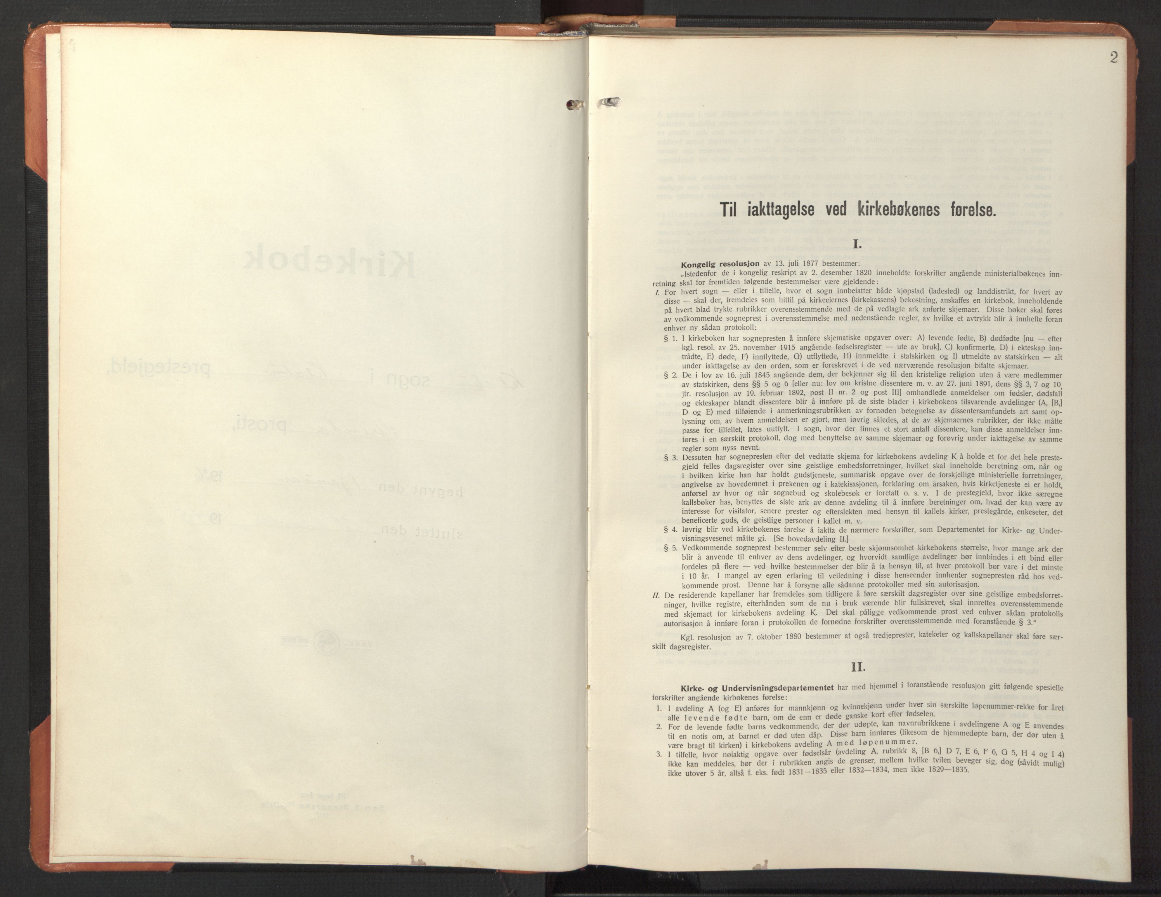 Ministerialprotokoller, klokkerbøker og fødselsregistre - Sør-Trøndelag, SAT/A-1456/618/L0454: Parish register (copy) no. 618C05, 1926-1946, p. 2