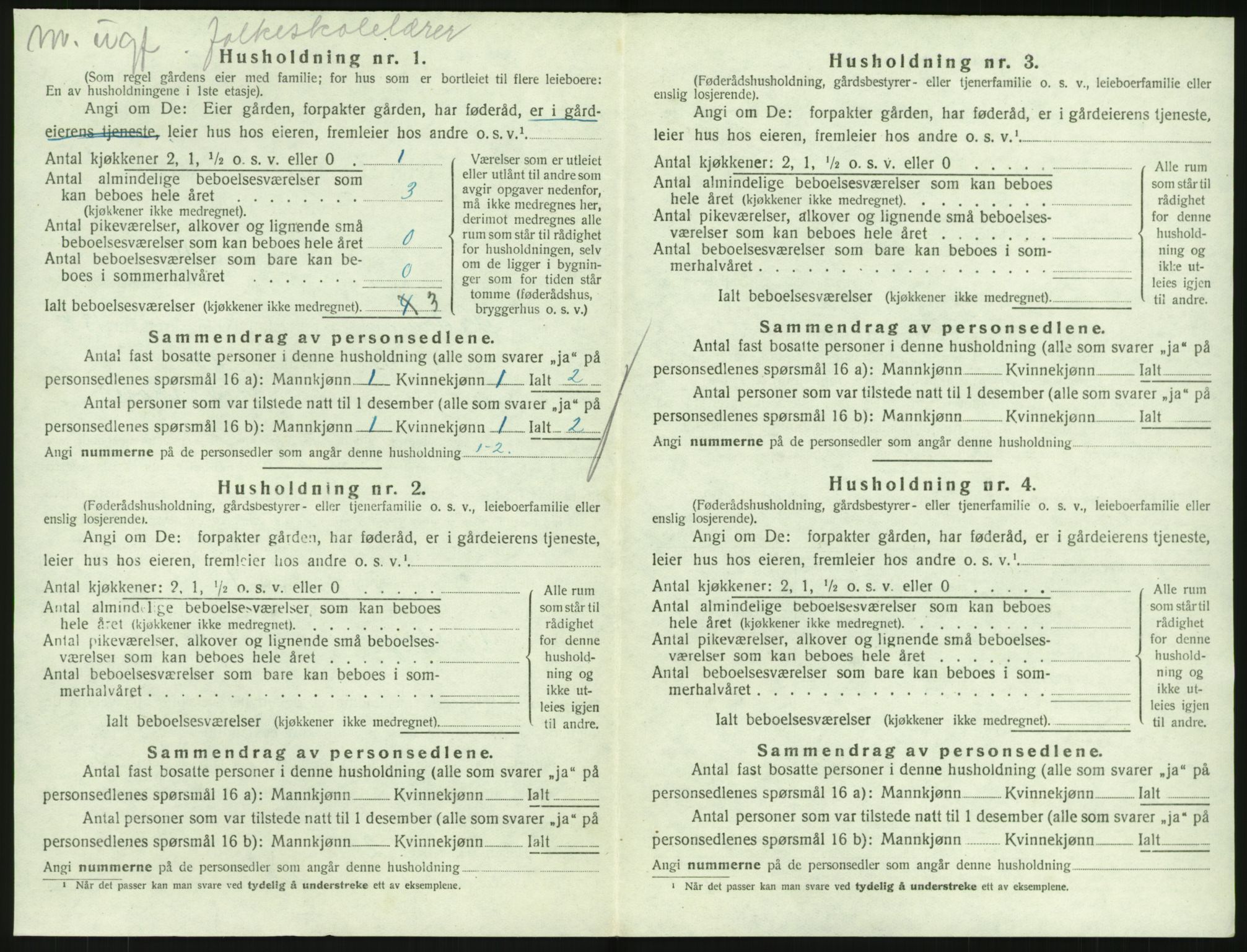 SAKO, 1920 census for Hedrum, 1920, p. 1222