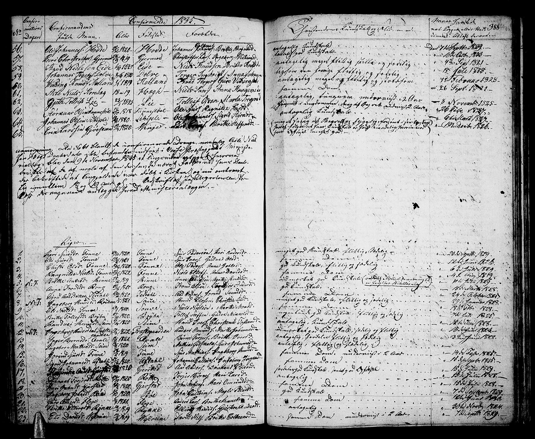 Voss sokneprestembete, AV/SAB-A-79001/H/Haa: Parish register (official) no. A 12, 1823-1837, p. 388