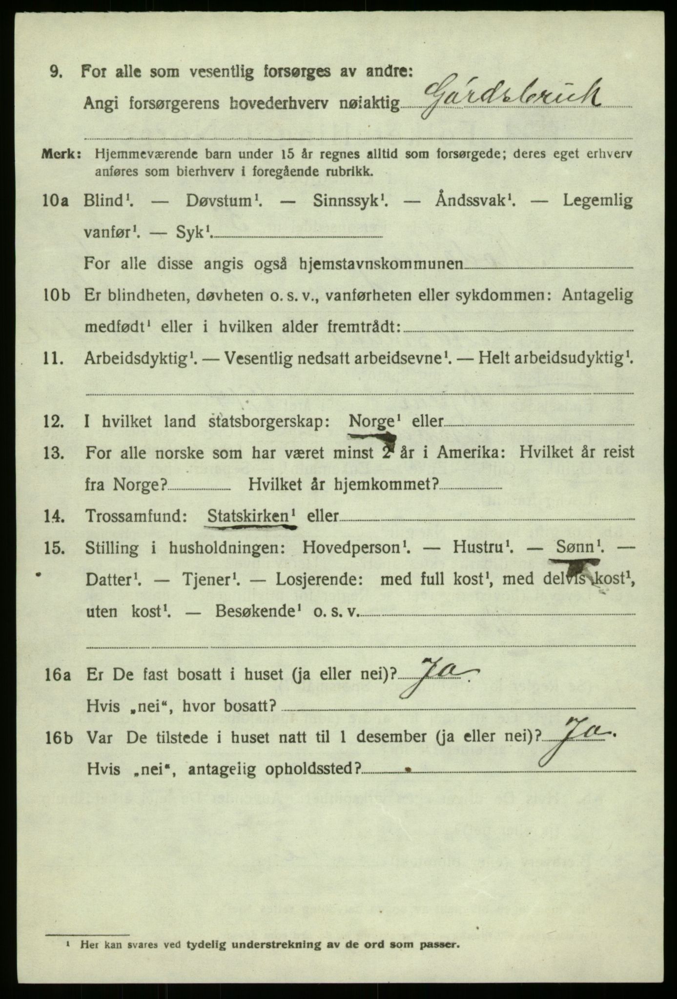 SAB, 1920 census for Modalen, 1920, p. 1133