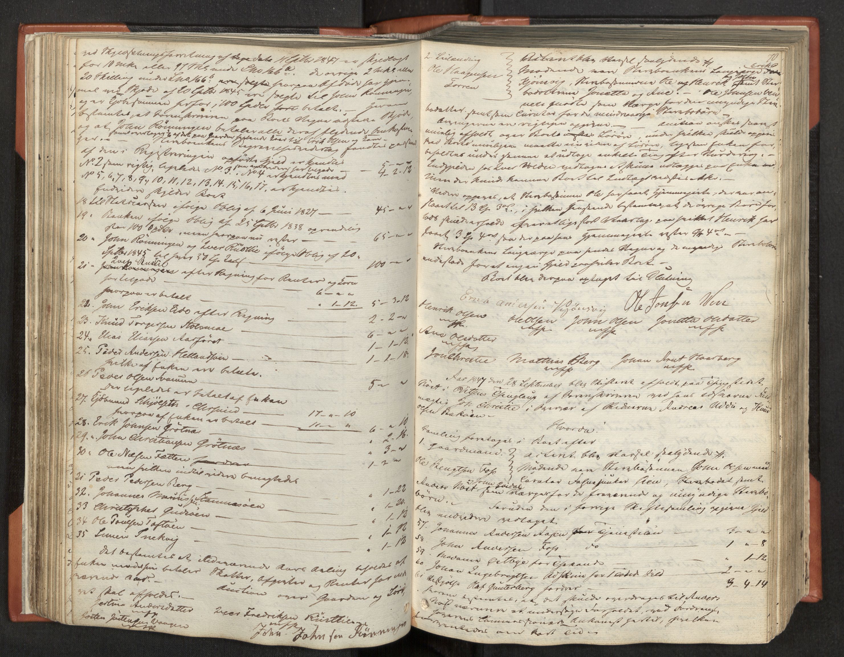 Fosen sorenskriveri, AV/SAT-A-1107/1/3/3B/L0001: Skiftebehandlingsprotokoll, 1845-1858, p. 70