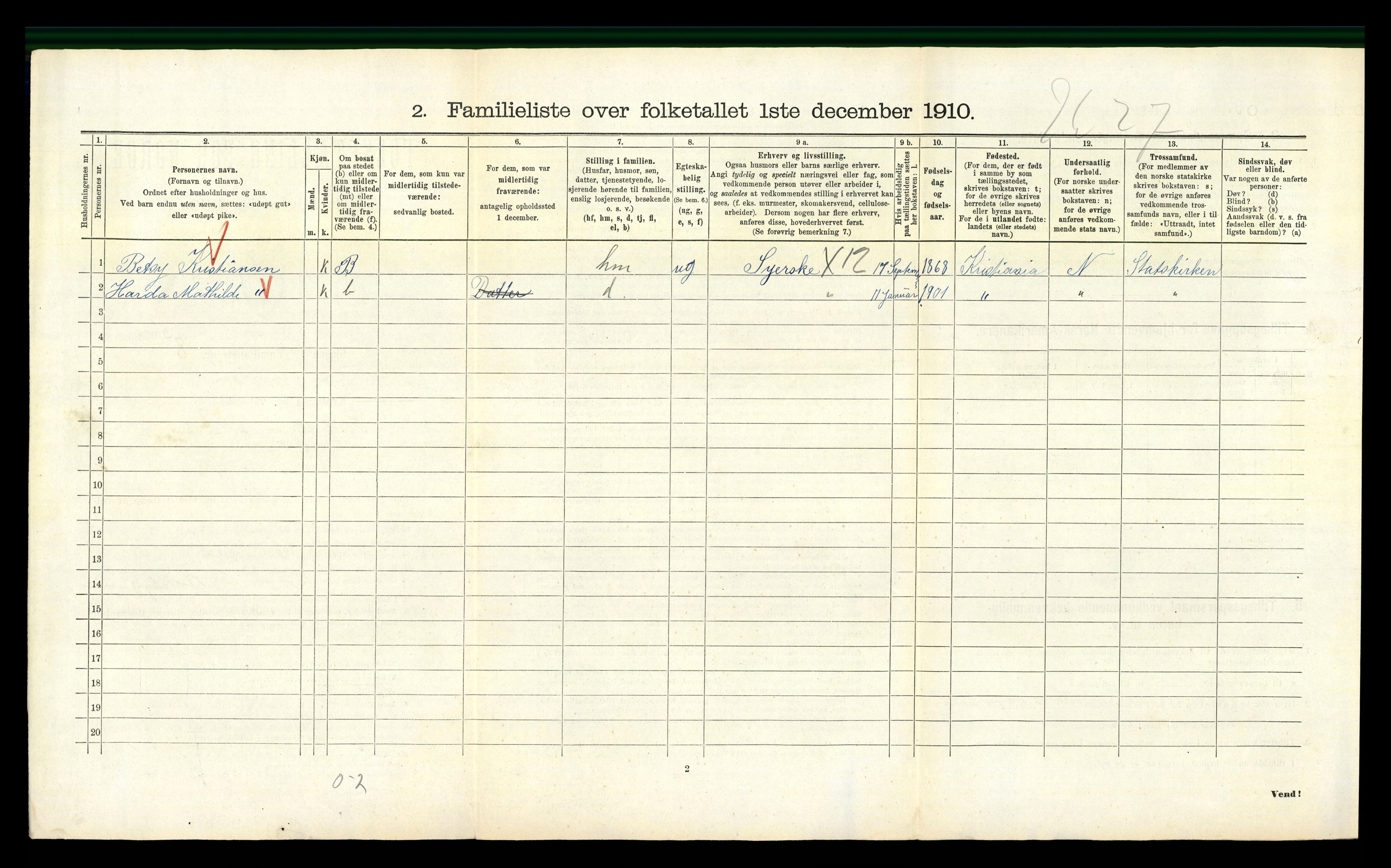 RA, 1910 census for Kristiania, 1910, p. 73726