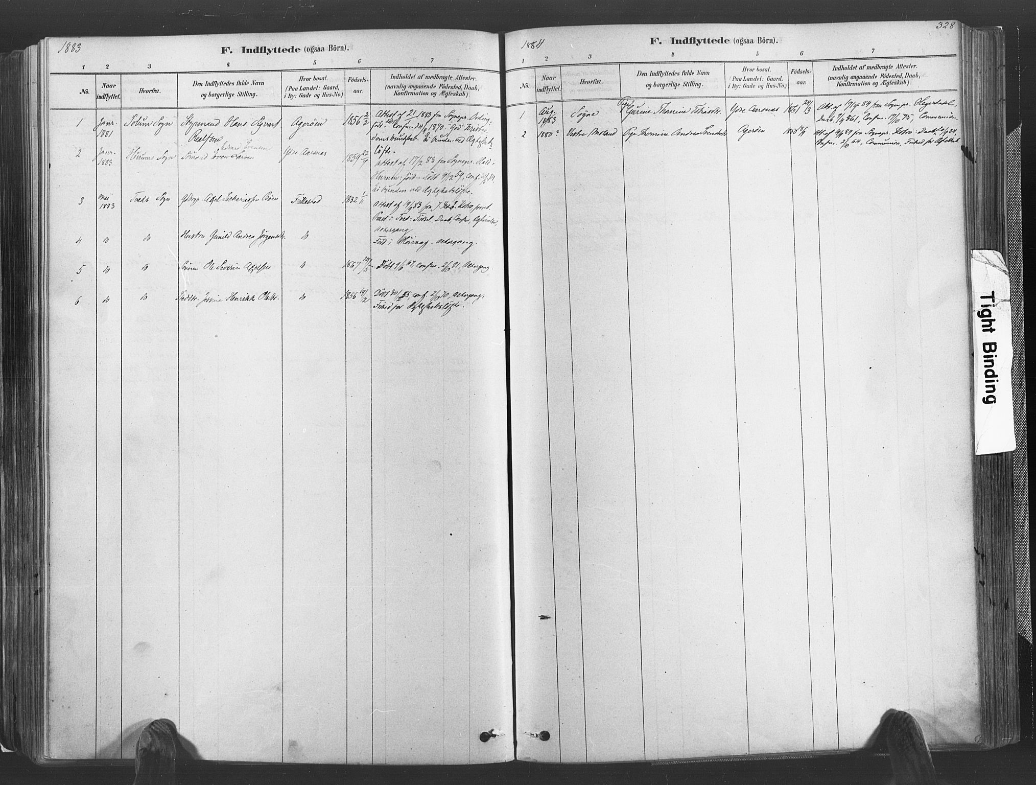 Høvåg sokneprestkontor, SAK/1111-0025/F/Fa/L0005: Parish register (official) no. A 5, 1878-1893, p. 328
