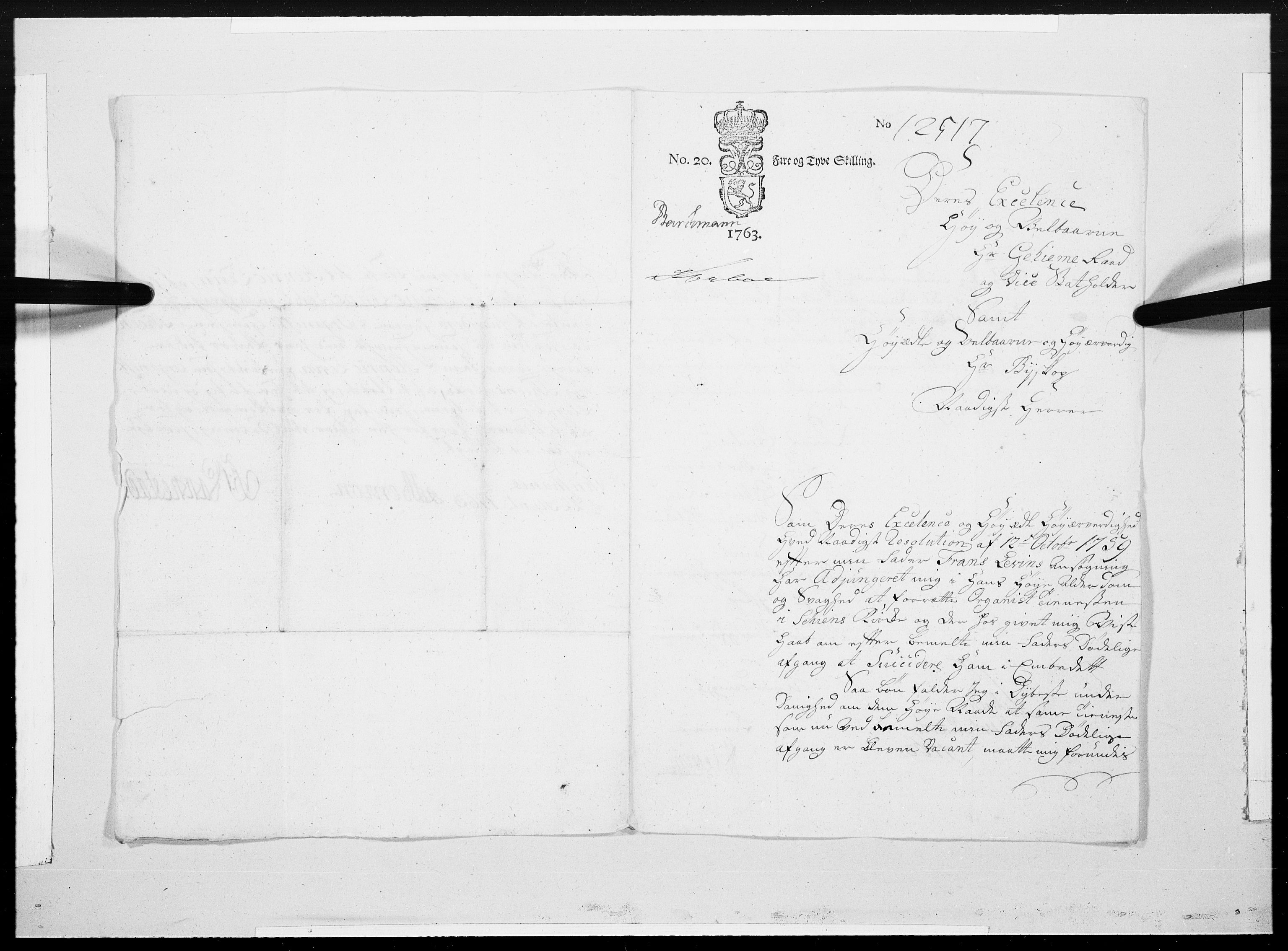 Danske Kanselli 1572-1799, RA/EA-3023/F/Fc/Fcc/Fcca/L0193: Norske innlegg 1572-1799, 1766, p. 279