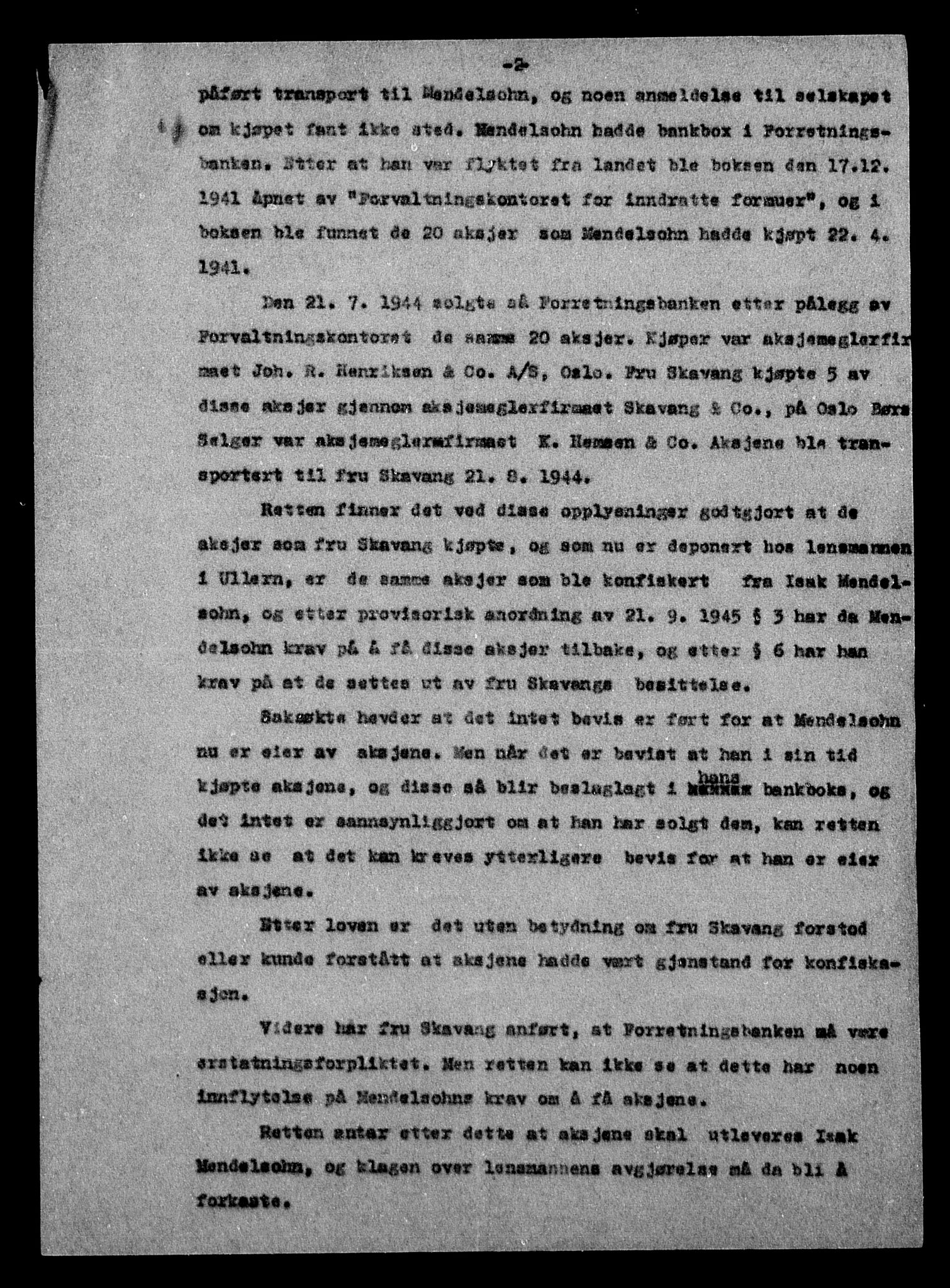 Justisdepartementet, Tilbakeføringskontoret for inndratte formuer, AV/RA-S-1564/H/Hc/Hca/L0909: --, 1945-1947, p. 49
