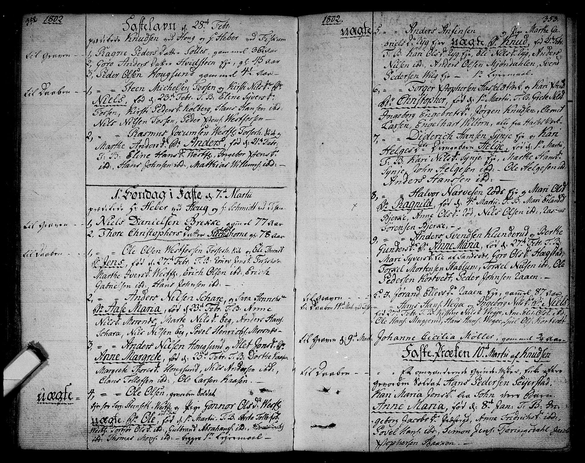 Eiker kirkebøker, SAKO/A-4/F/Fa/L0009: Parish register (official) no. I 9, 1789-1806, p. 352-353