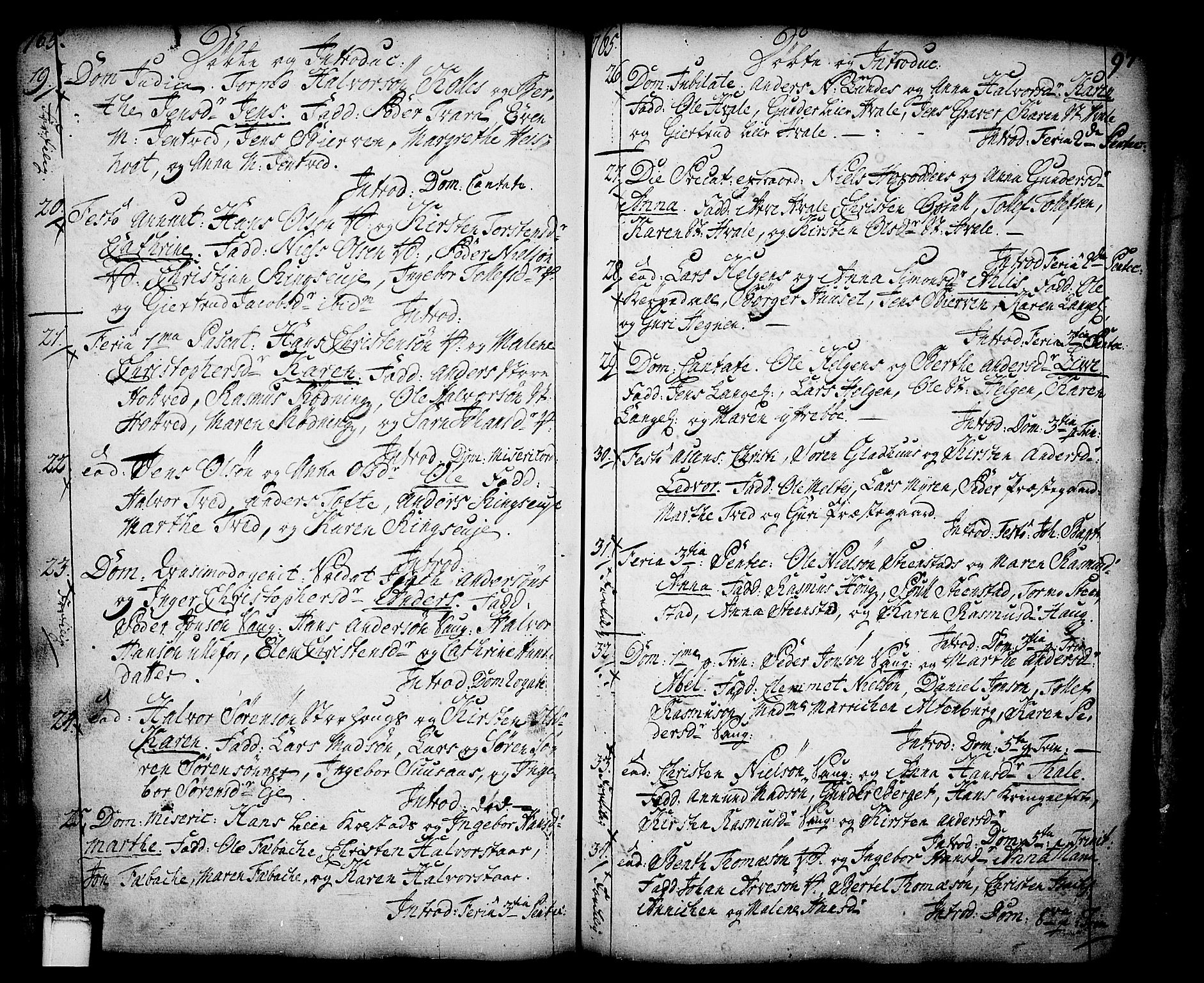 Holla kirkebøker, AV/SAKO-A-272/F/Fa/L0001: Parish register (official) no. 1, 1717-1779, p. 97