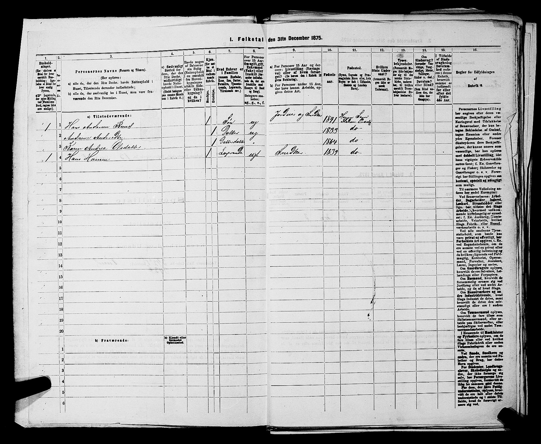 SAKO, 1875 census for 0623P Modum, 1875, p. 1629