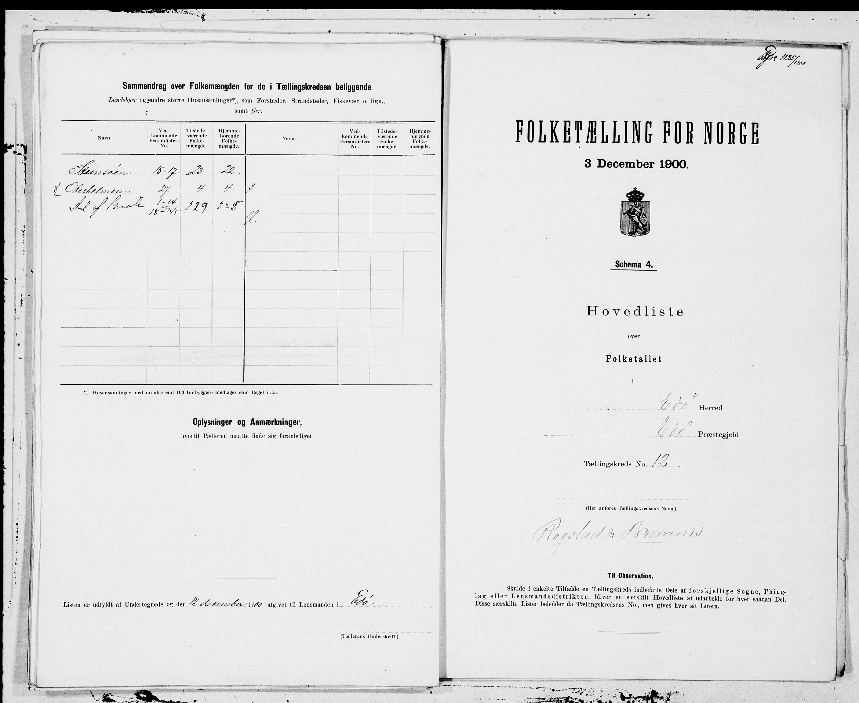 SAT, 1900 census for Edøy, 1900, p. 24