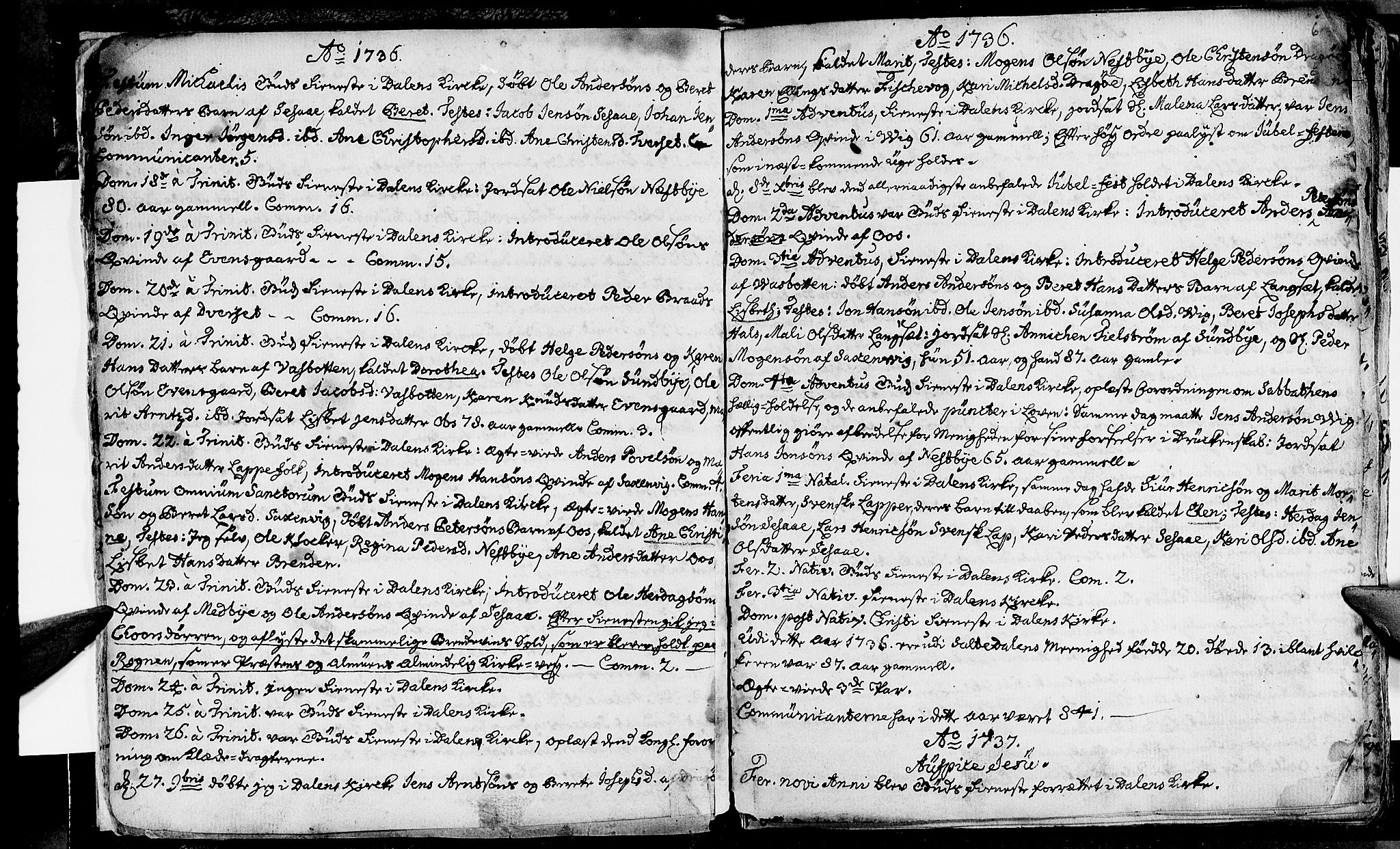 Ministerialprotokoller, klokkerbøker og fødselsregistre - Nordland, SAT/A-1459/847/L0662: Parish register (official) no. 847A02, 1735-1749, p. 6