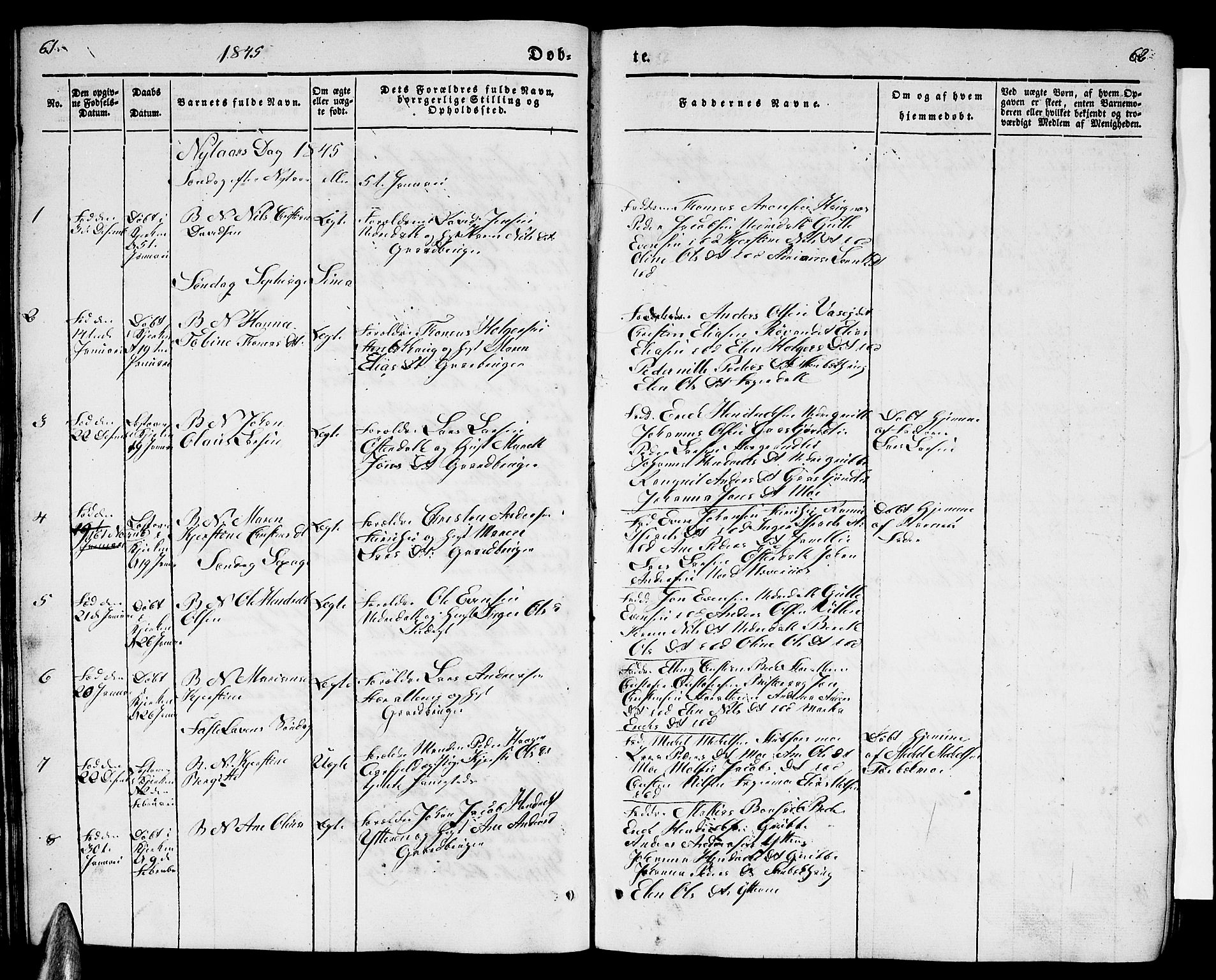 Ministerialprotokoller, klokkerbøker og fødselsregistre - Nordland, SAT/A-1459/827/L0413: Parish register (copy) no. 827C02, 1842-1852, p. 61-62