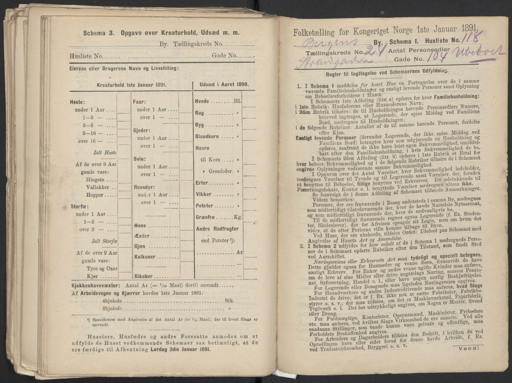 RA, 1891 Census for 1301 Bergen, 1891, p. 4014