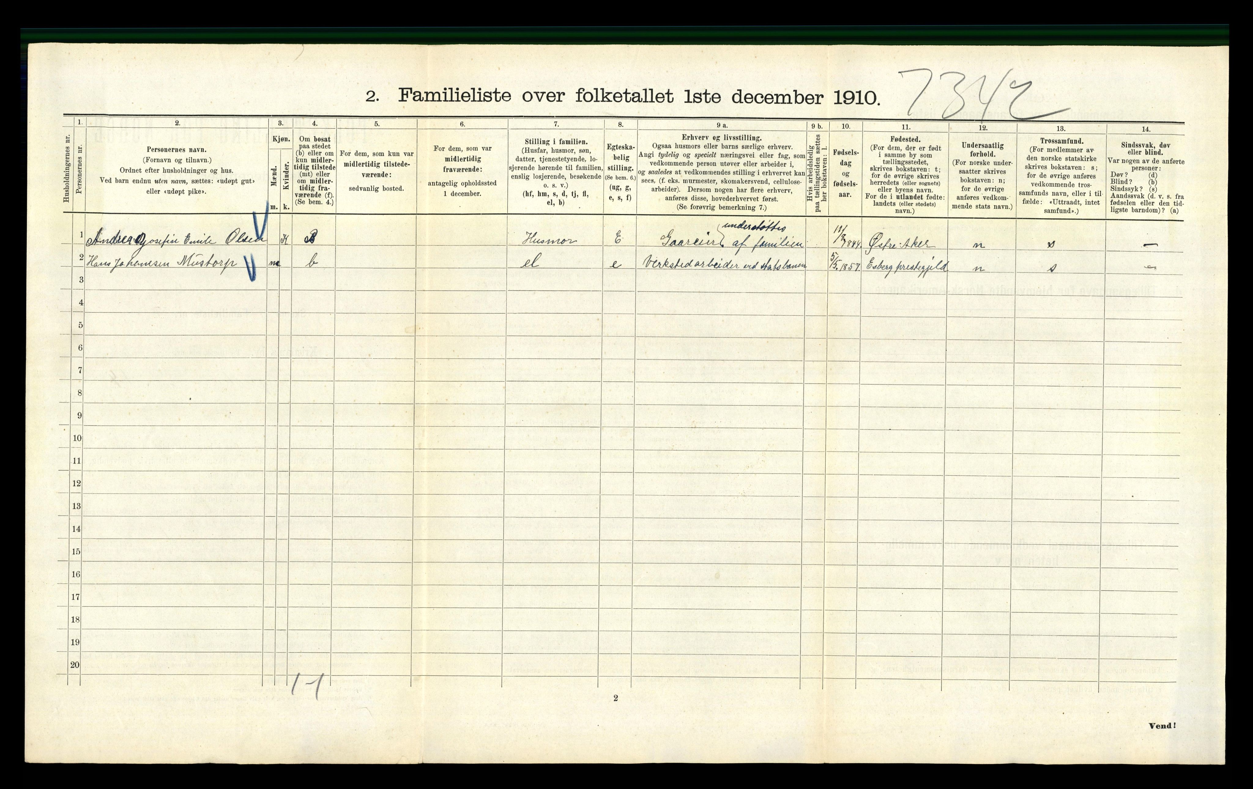 RA, 1910 census for Kristiania, 1910, p. 55582