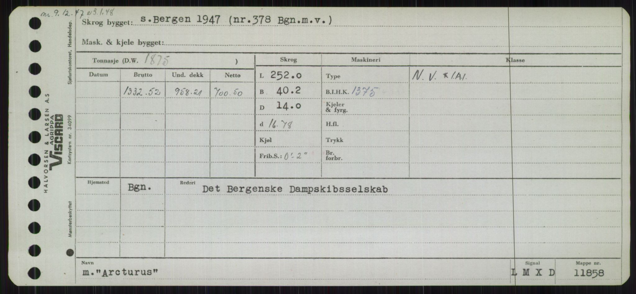 Sjøfartsdirektoratet med forløpere, Skipsmålingen, RA/S-1627/H/Hb/L0001: Fartøy, A-D, p. 67