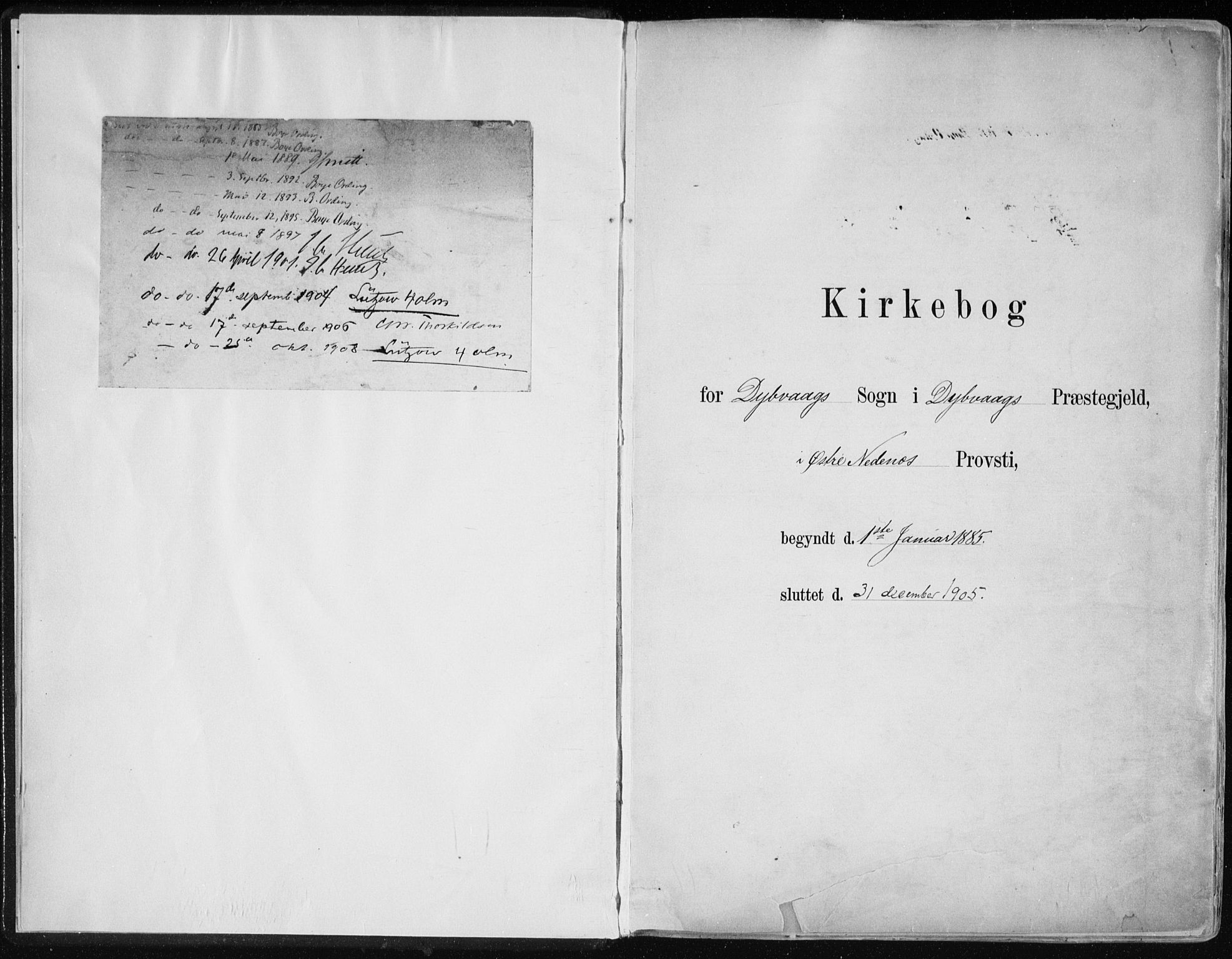 Dypvåg sokneprestkontor, SAK/1111-0007/F/Fa/Faa/L0008: Parish register (official) no. A 8, 1885-1906