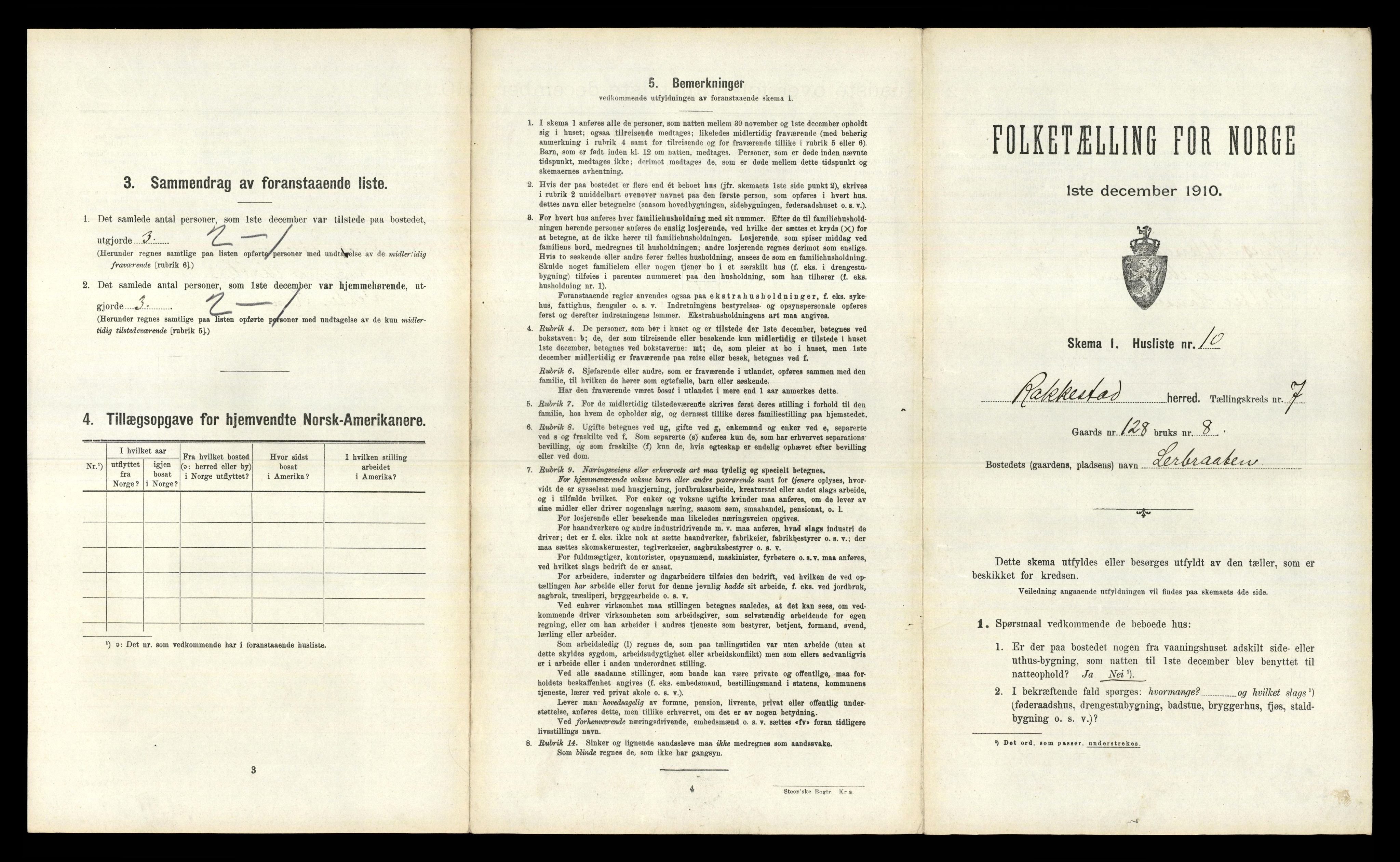 RA, 1910 census for Rakkestad, 1910, p. 1235