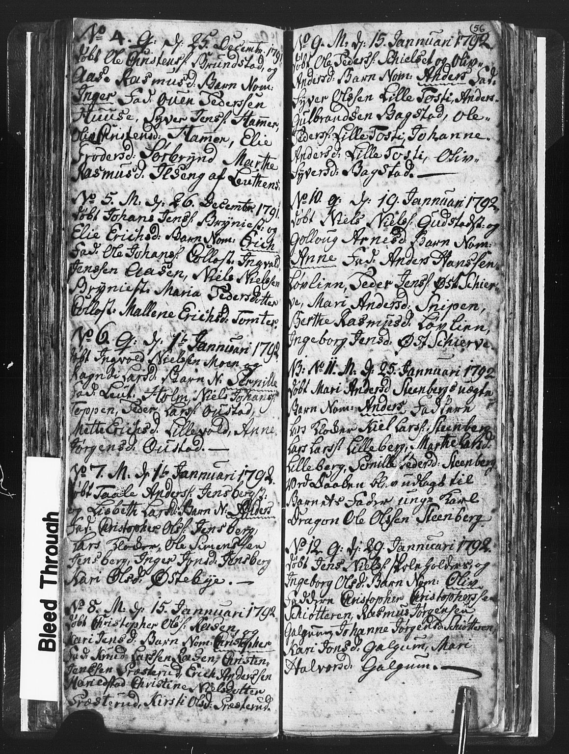 Romedal prestekontor, SAH/PREST-004/L/L0001: Parish register (copy) no. 1, 1785-1794, p. 56