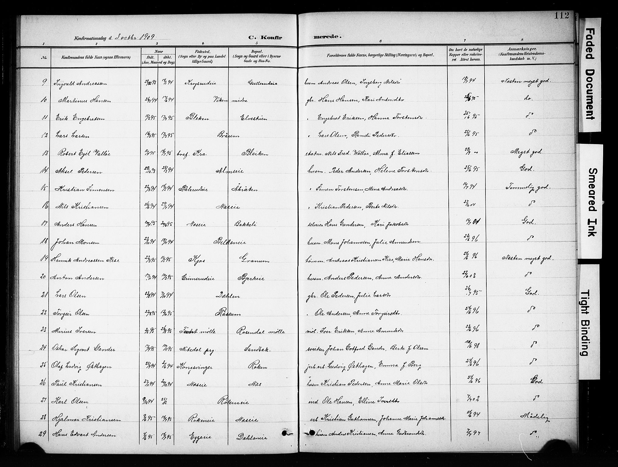 Brandbu prestekontor, SAH/PREST-114/H/Ha/Hab/L0005: Parish register (copy) no. 5, 1900-1913, p. 112