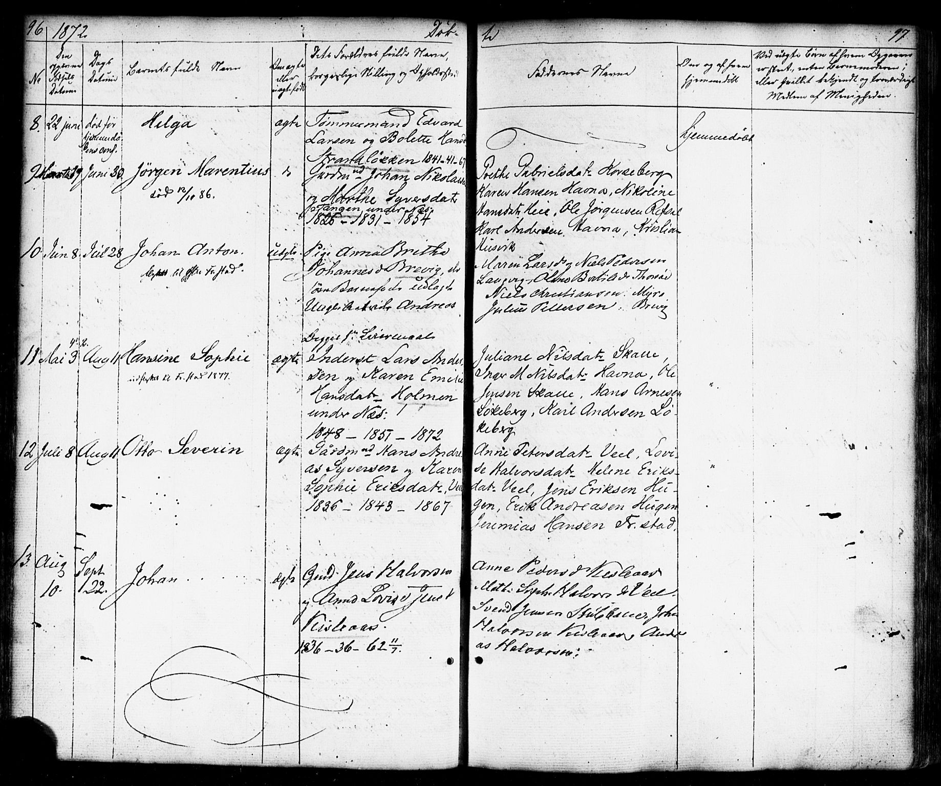 Borge prestekontor Kirkebøker, AV/SAO-A-10903/F/Fb/L0002: Parish register (official) no. II 2, 1853-1877, p. 96-97