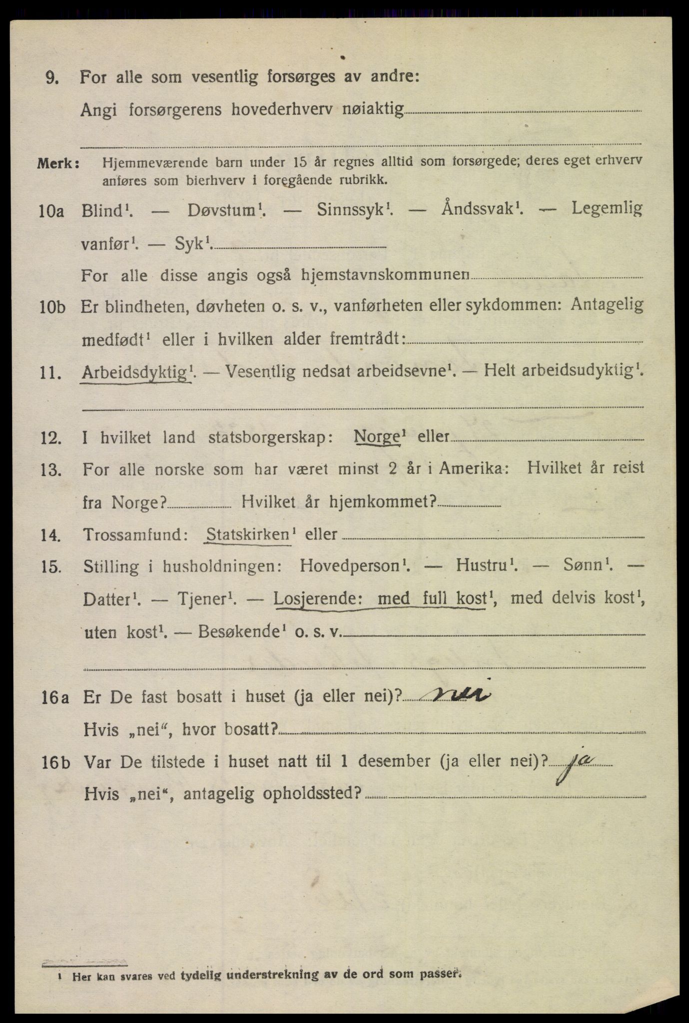 SAK, 1920 census for Åmli, 1920, p. 2728