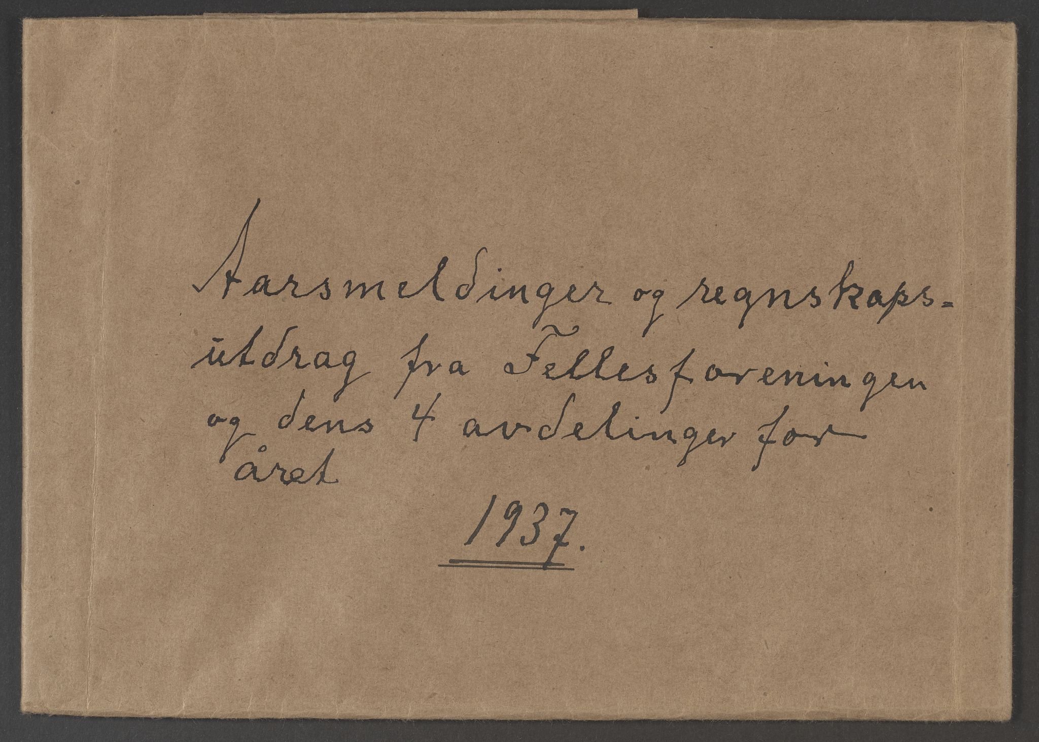 Hareid sanitetslag, IKAM/P-00271/A/Ab/L0001/0002: Årsmeldinger og regnskap / Årsmeldinger og regnskap, 1937