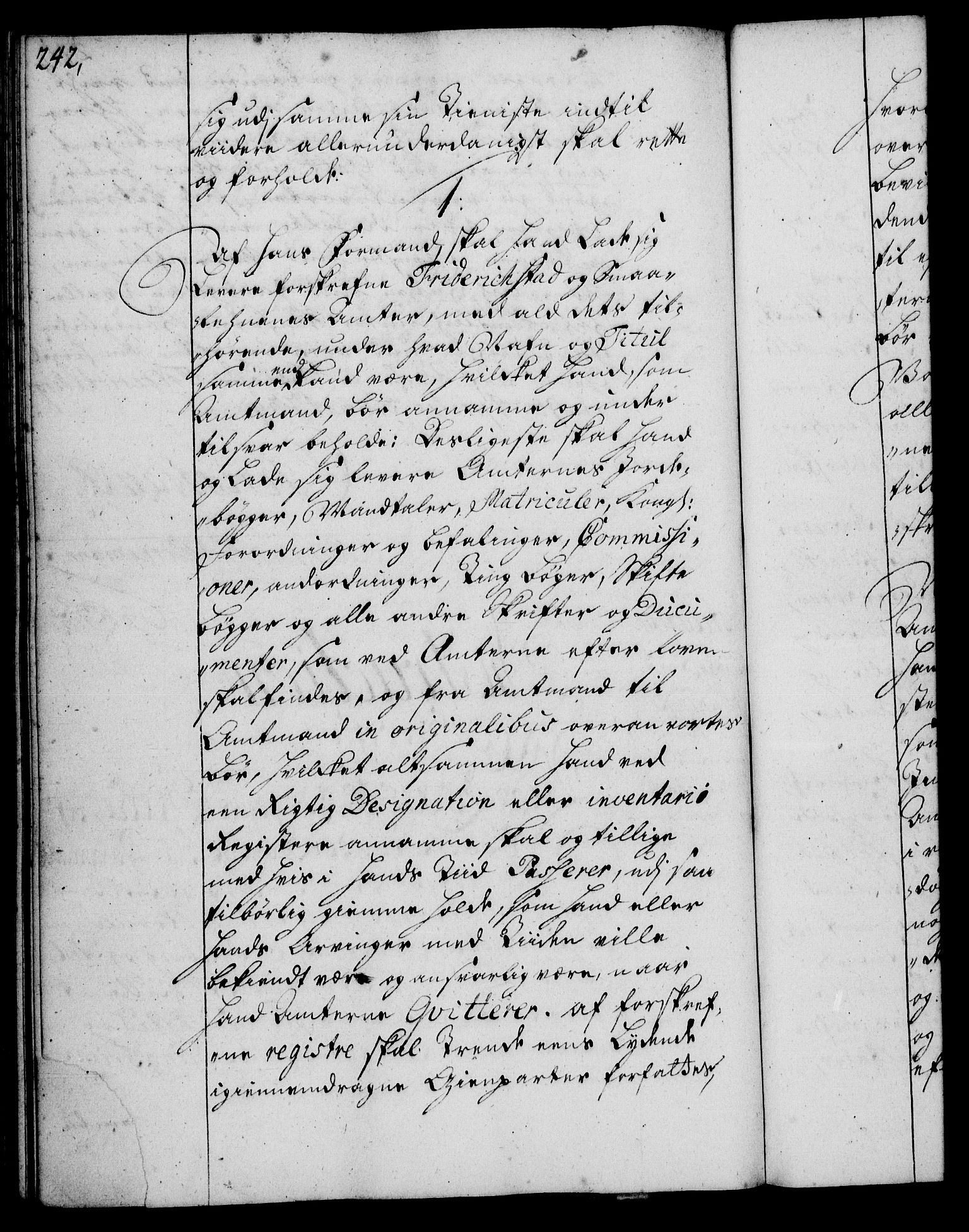 Rentekammeret, Kammerkanselliet, RA/EA-3111/G/Gg/Ggi/L0002: Norsk instruksjonsprotokoll med register (merket RK 53.35), 1729-1751, p. 242