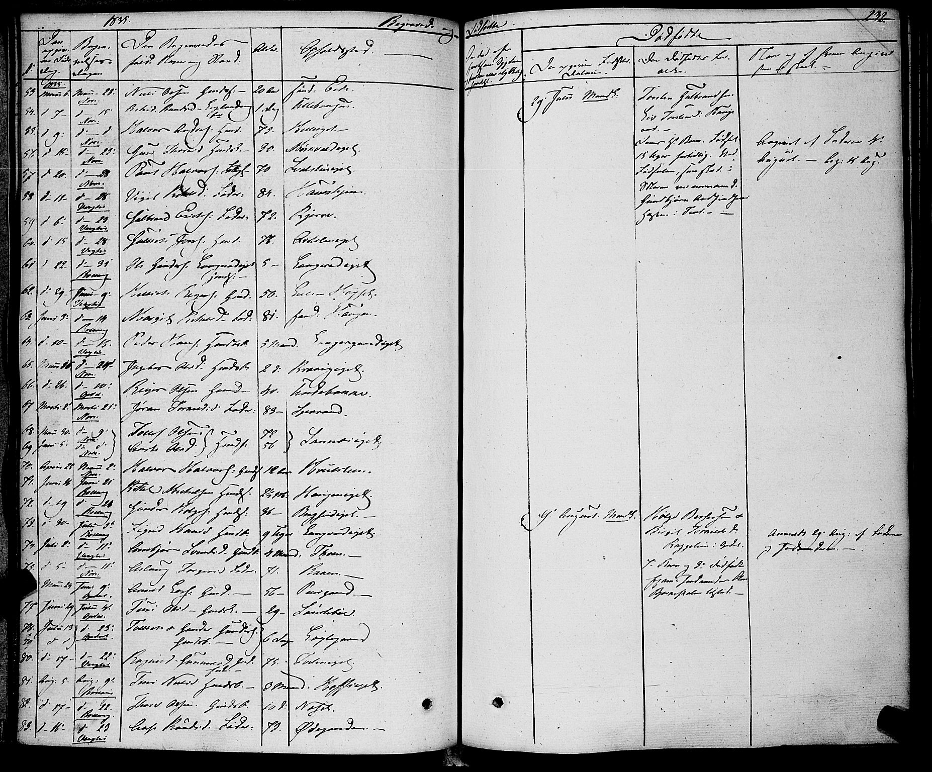 Rollag kirkebøker, AV/SAKO-A-240/F/Fa/L0007: Parish register (official) no. I 7, 1828-1847, p. 232