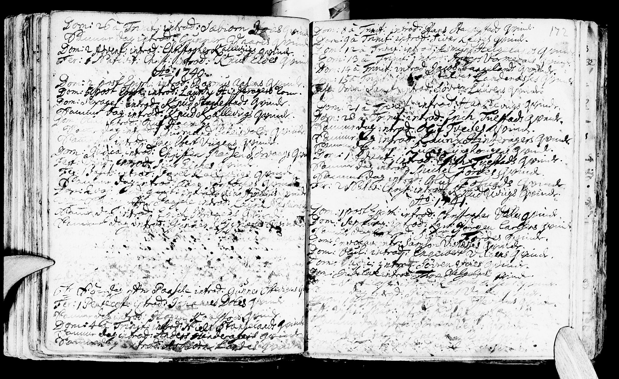 Avaldsnes sokneprestkontor, AV/SAST-A -101851/H/Ha/Haa/L0001: Parish register (official) no. A 1, 1711-1764, p. 172