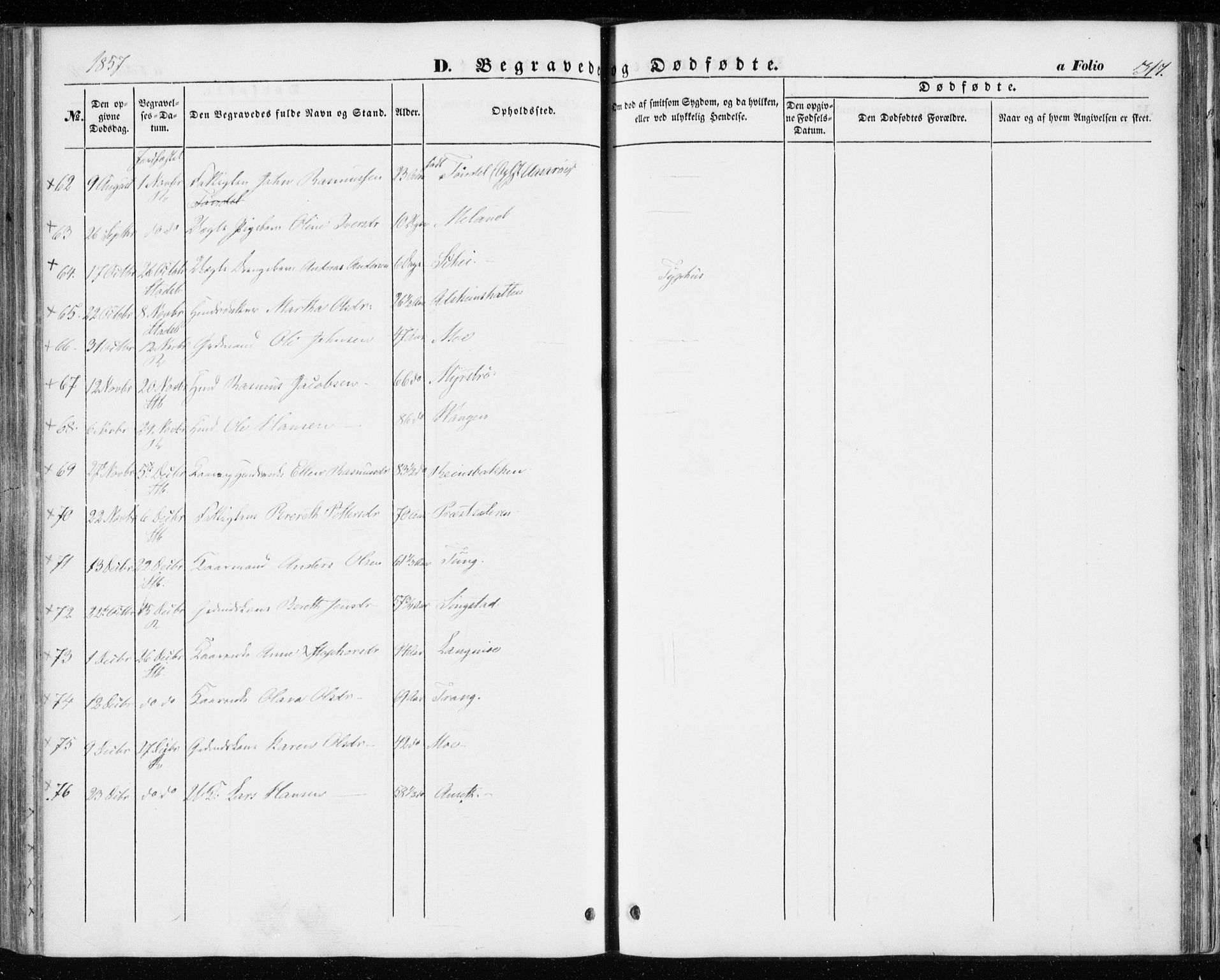 Ministerialprotokoller, klokkerbøker og fødselsregistre - Sør-Trøndelag, AV/SAT-A-1456/646/L0611: Parish register (official) no. 646A09, 1848-1857, p. 317