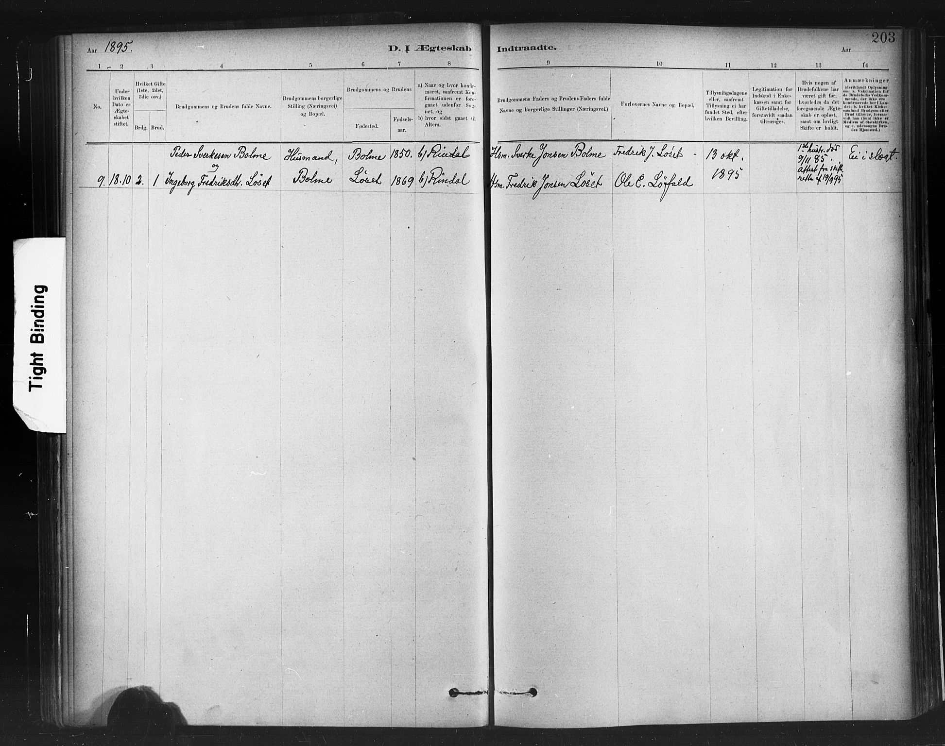 Ministerialprotokoller, klokkerbøker og fødselsregistre - Møre og Romsdal, SAT/A-1454/598/L1069: Parish register (official) no. 598A03, 1882-1895, p. 203