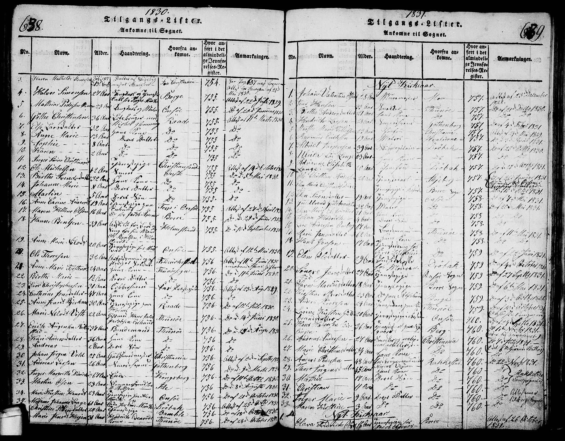 Glemmen prestekontor Kirkebøker, AV/SAO-A-10908/G/Ga/L0001: Parish register (copy) no. 1, 1816-1838, p. 638-639