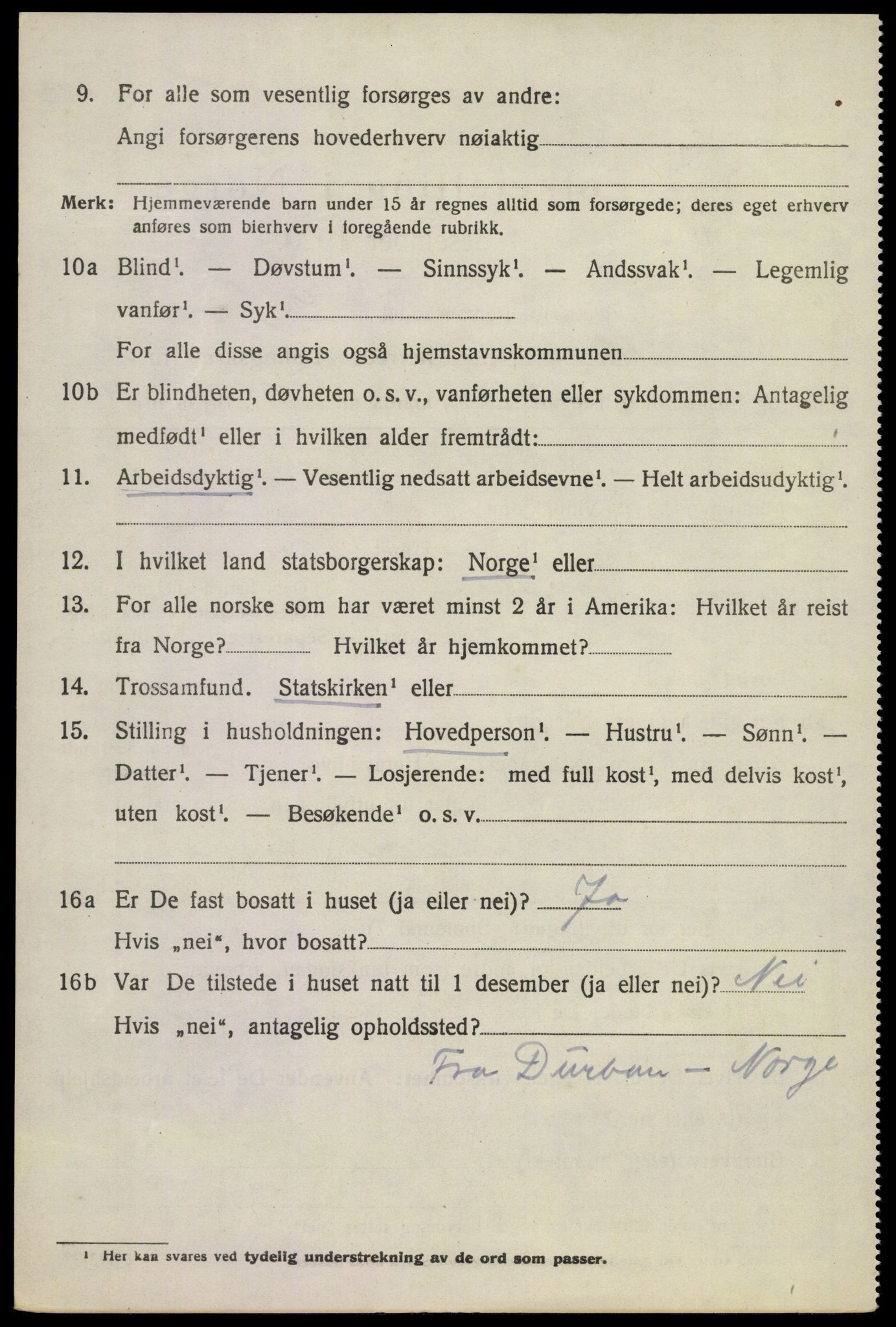 SAKO, 1920 census for Sandeherred, 1920, p. 7459