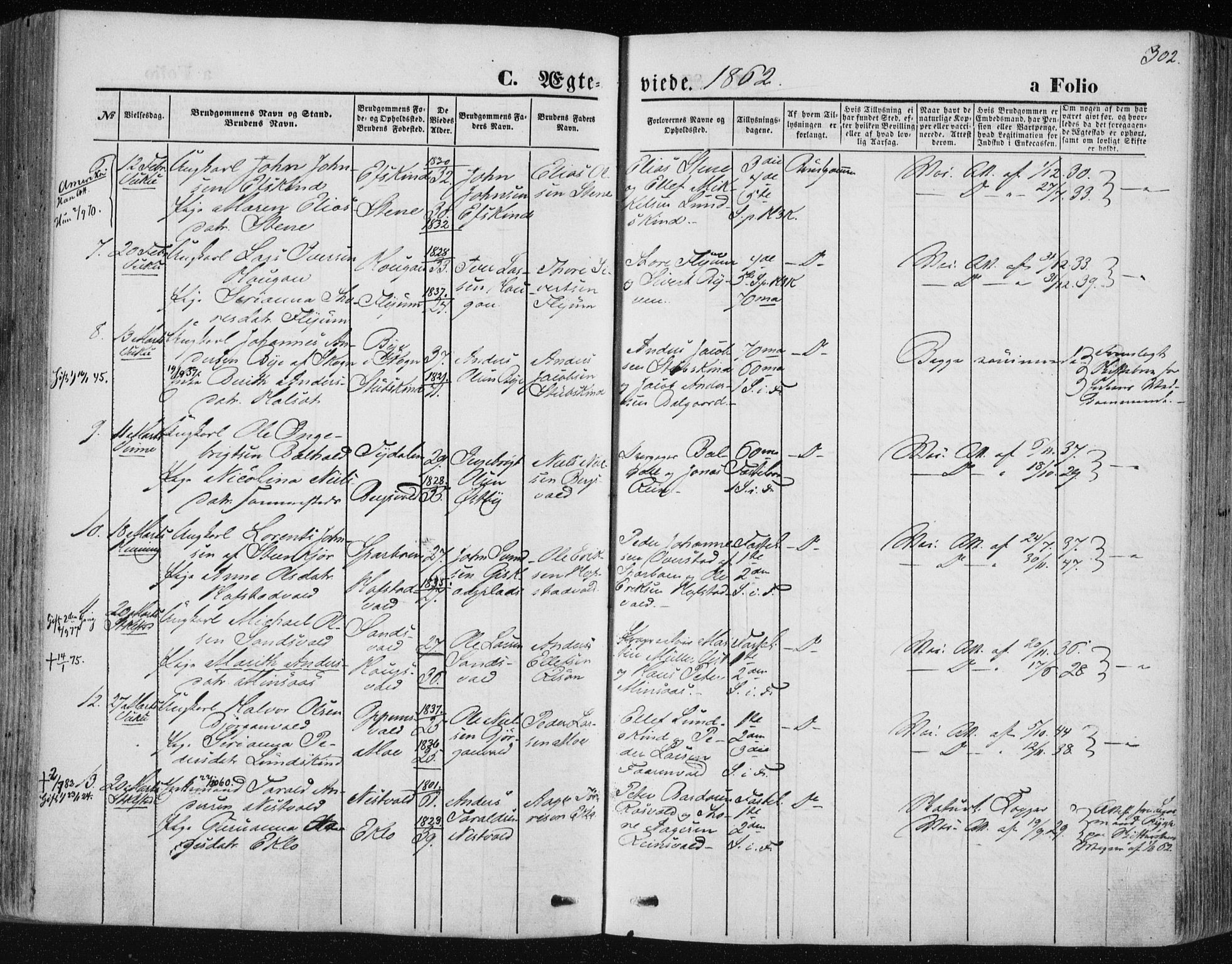 Ministerialprotokoller, klokkerbøker og fødselsregistre - Nord-Trøndelag, SAT/A-1458/723/L0241: Parish register (official) no. 723A10, 1860-1869, p. 302