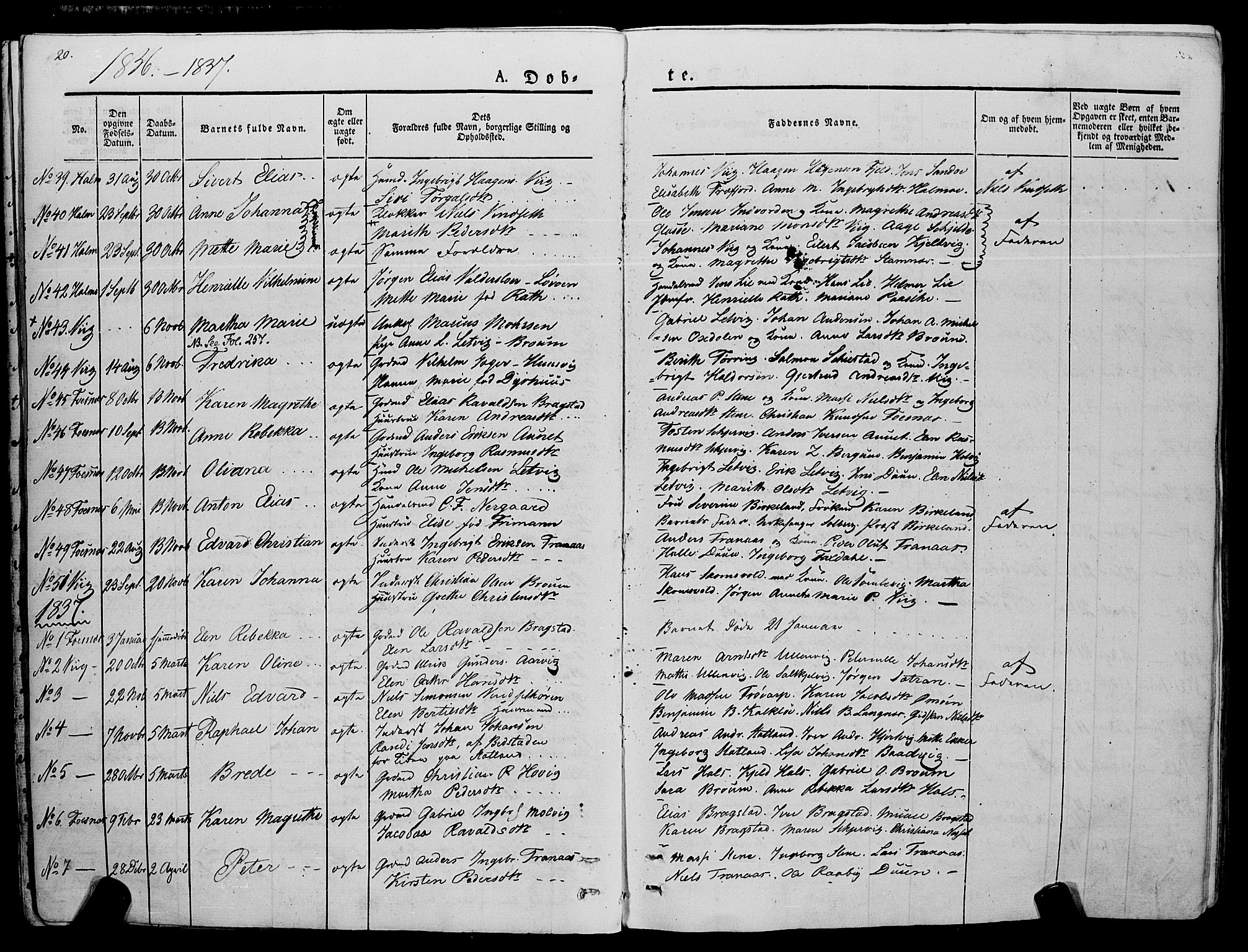 Ministerialprotokoller, klokkerbøker og fødselsregistre - Nord-Trøndelag, SAT/A-1458/773/L0614: Parish register (official) no. 773A05, 1831-1856, p. 20