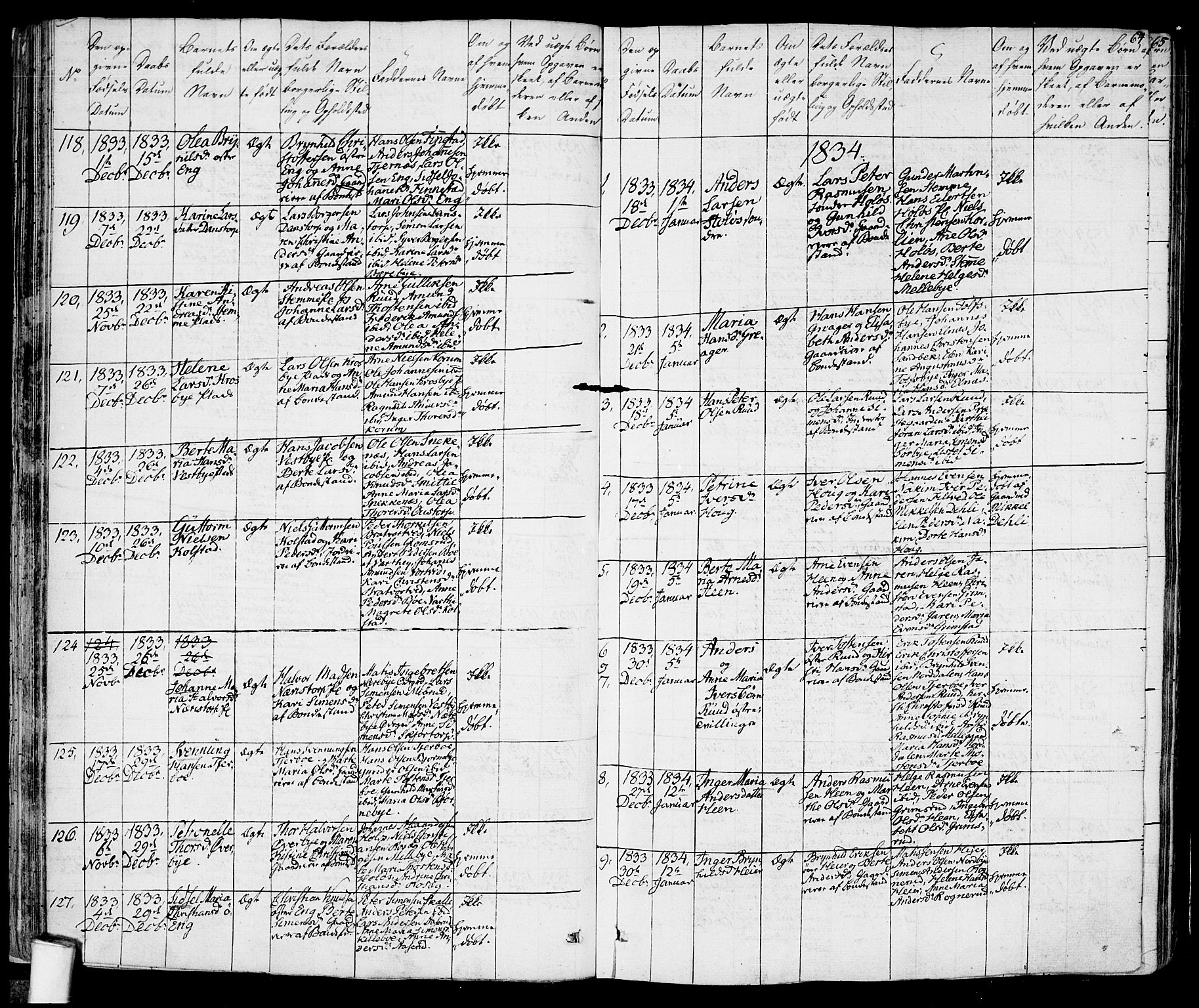 Rakkestad prestekontor Kirkebøker, SAO/A-2008/F/Fa/L0007: Parish register (official) no. I 7, 1825-1841, p. 64