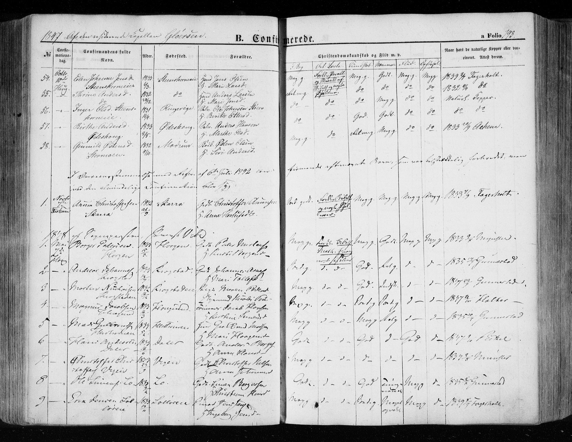 Eiker kirkebøker, SAKO/A-4/F/Fa/L0014: Parish register (official) no. I 14, 1846-1854, p. 193