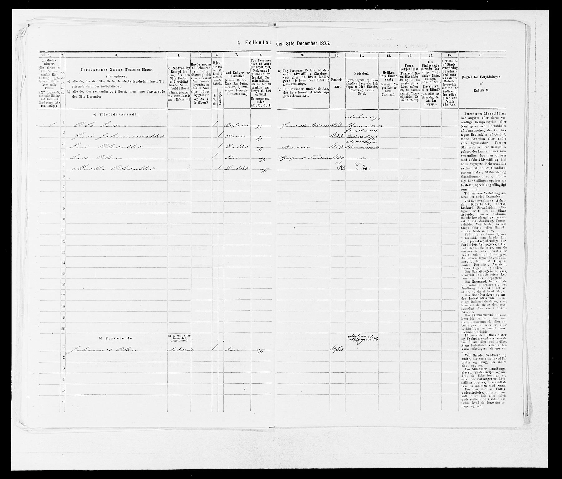 SAB, 1875 census for 1212P Skånevik, 1875, p. 767