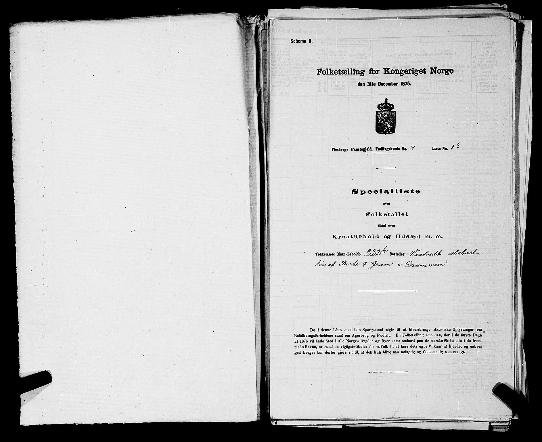 SAKO, 1875 census for 0631P Flesberg, 1875, p. 783