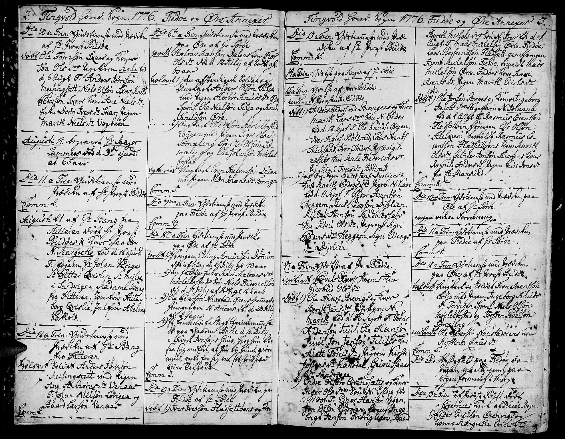 Ministerialprotokoller, klokkerbøker og fødselsregistre - Møre og Romsdal, SAT/A-1454/586/L0980: Parish register (official) no. 586A06, 1776-1794, p. 2-3