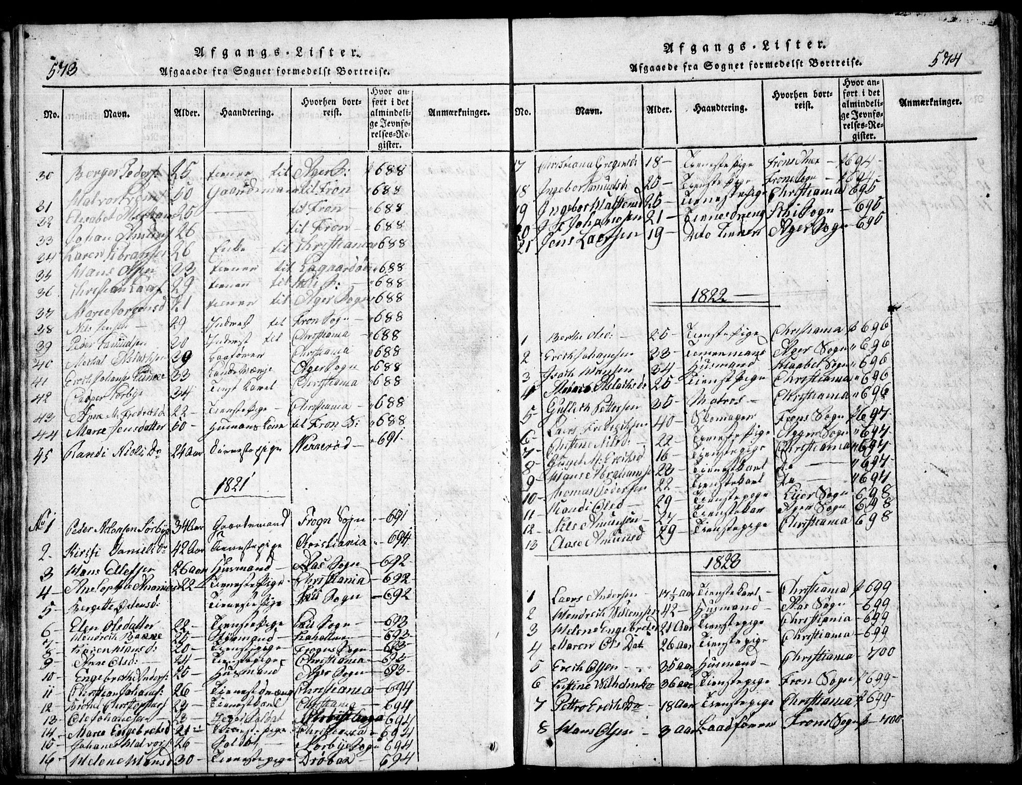 Nesodden prestekontor Kirkebøker, SAO/A-10013/G/Ga/L0001: Parish register (copy) no. I 1, 1814-1847, p. 573-574