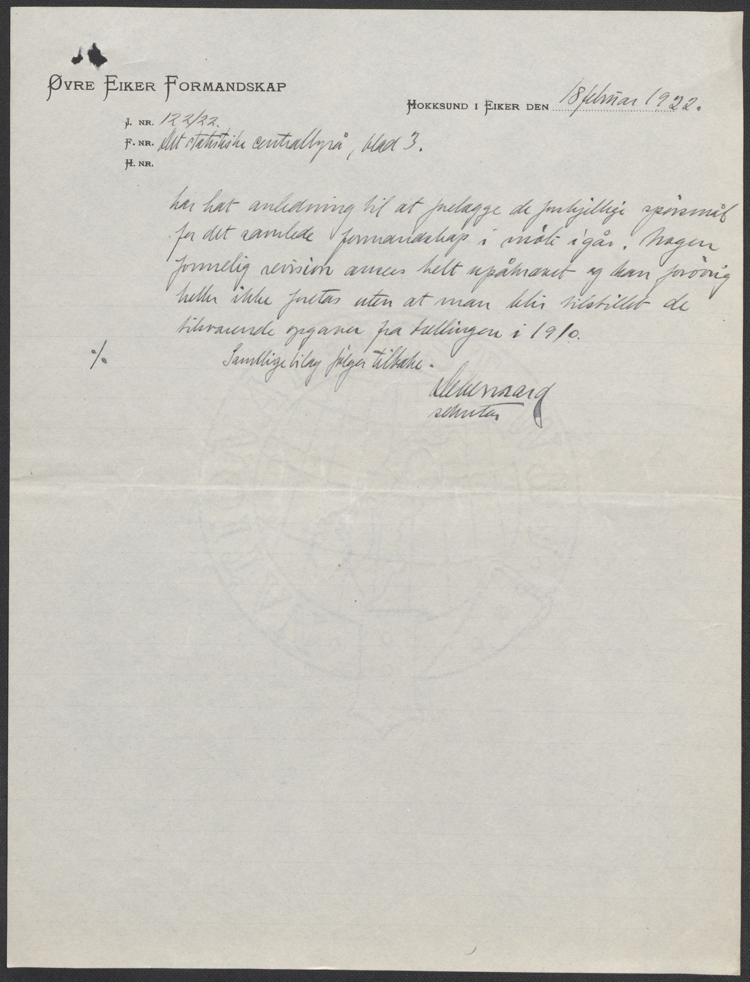 SAKO, 1920 census for Øvre Eiker, 1920, p. 4