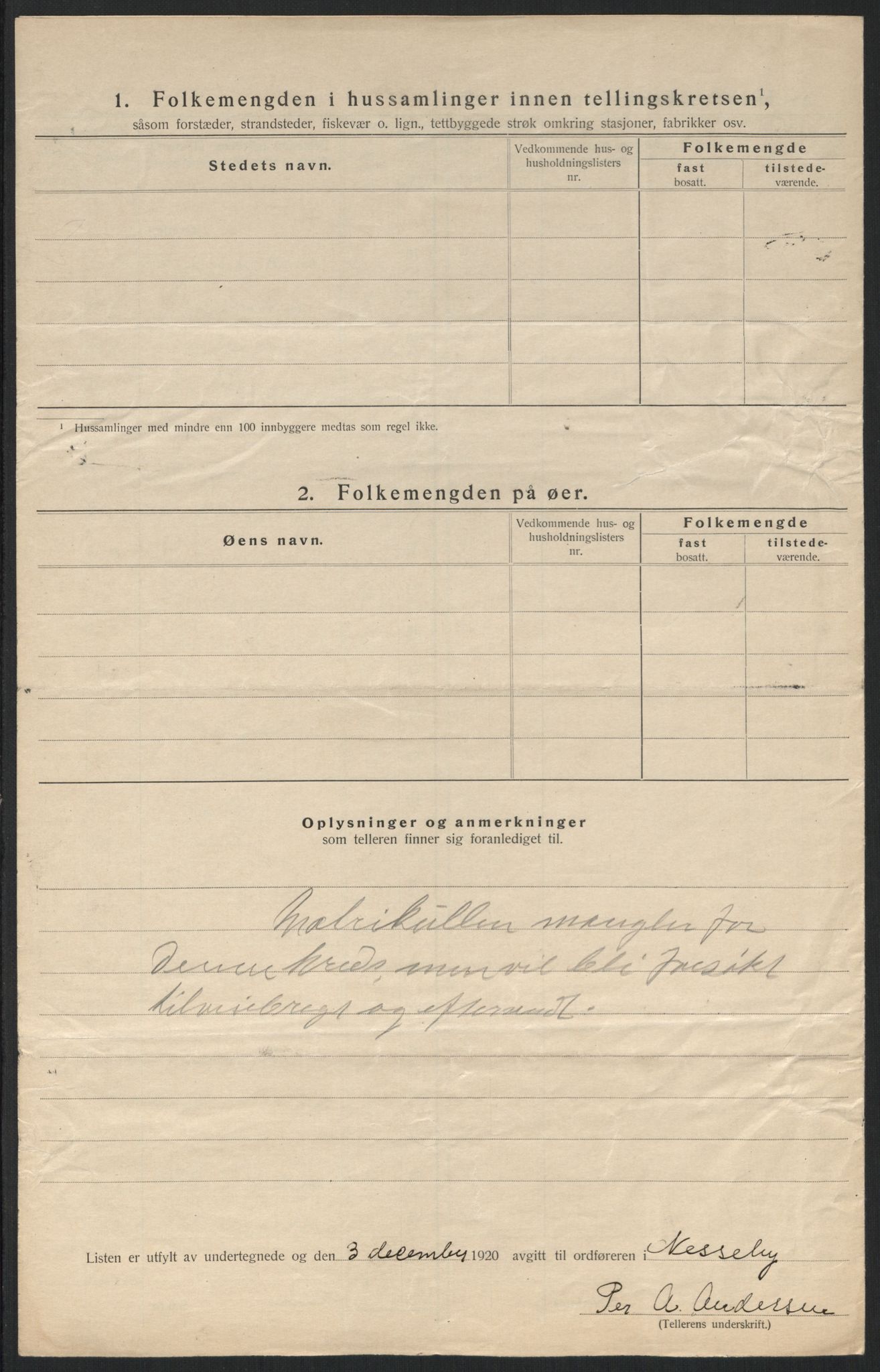 SATØ, 1920 census for Nesseby, 1920, p. 30