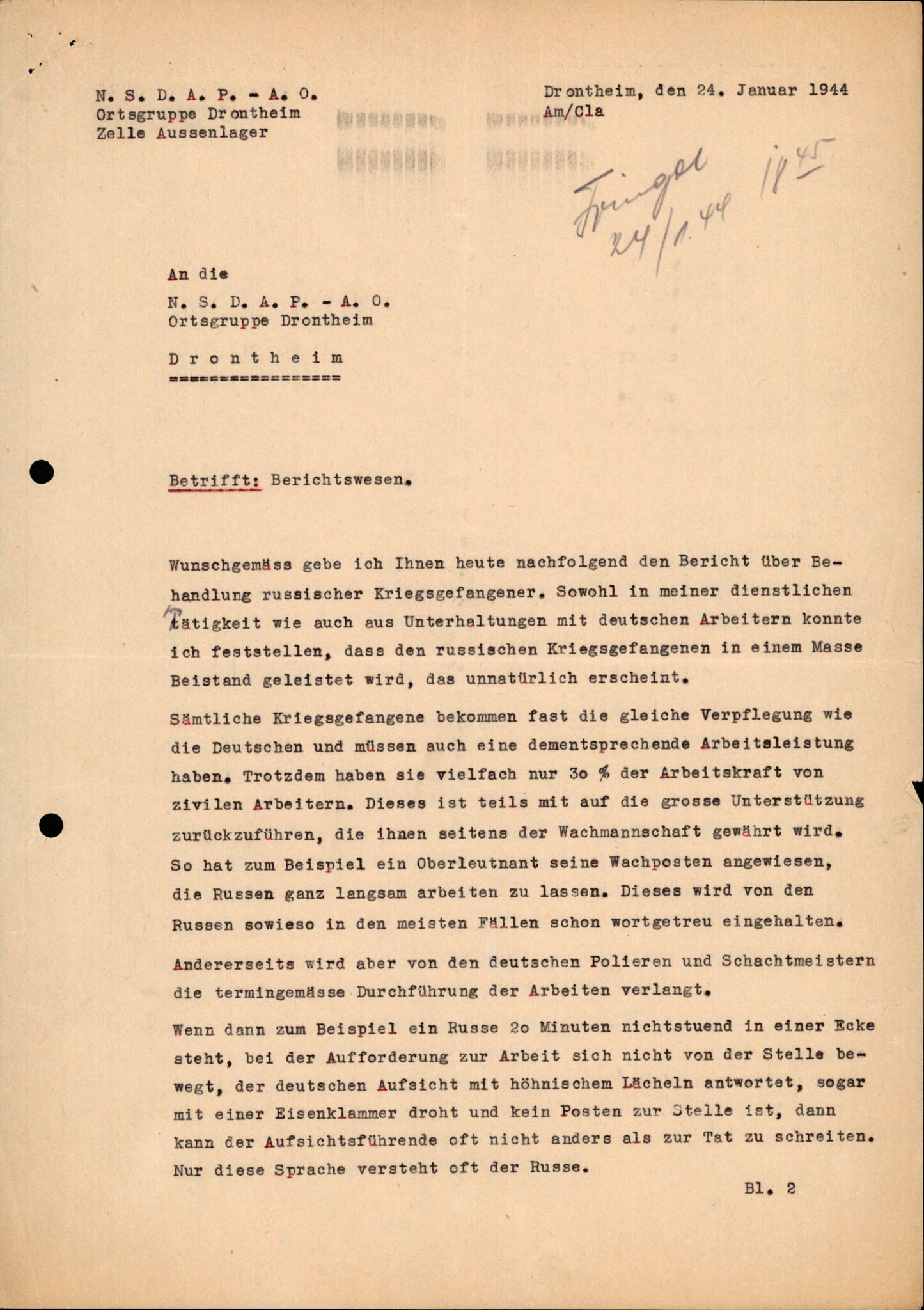 Forsvarets Overkommando. 2 kontor. Arkiv 11.4. Spredte tyske arkivsaker, AV/RA-RAFA-7031/D/Dar/Darb/L0015: Reichskommissariat - NSDAP in Norwegen, 1938-1945, p. 322