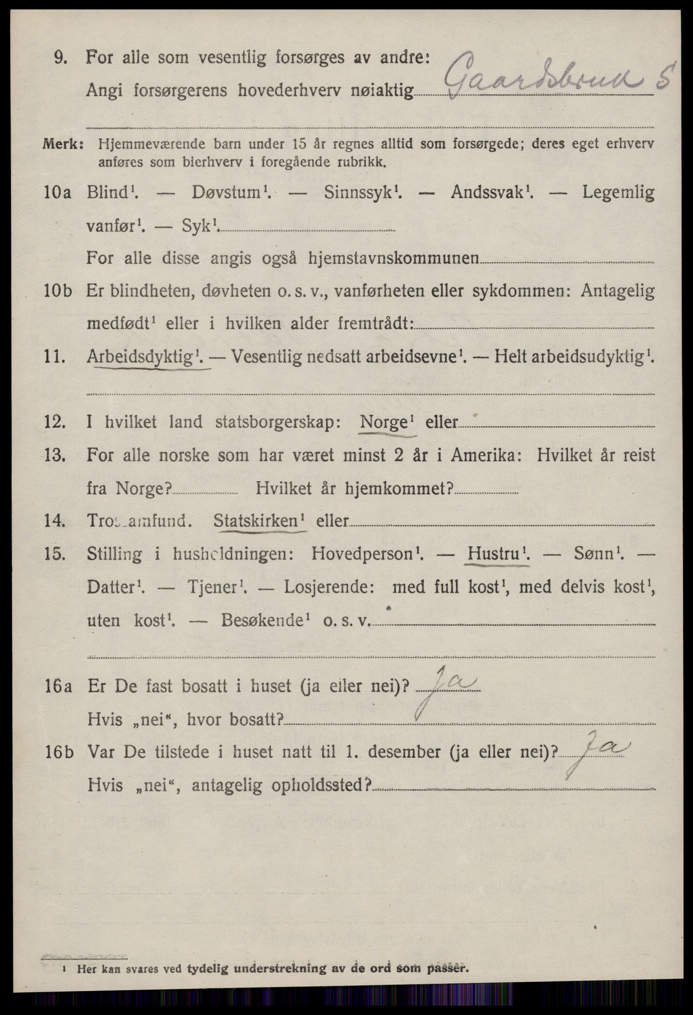 SAT, 1920 census for Sande (MR), 1920, p. 3533