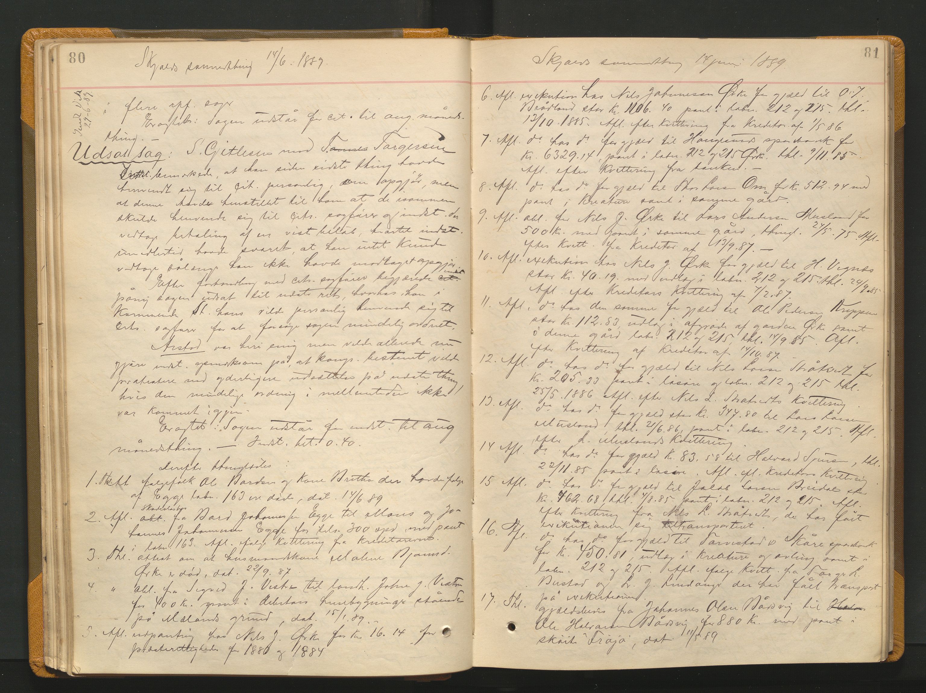 Ryfylke tingrett, AV/SAST-A-100055/001/I/IB/IB0/L0015: Tingbok, Ryfylke, 1889-1891, p. 80-81