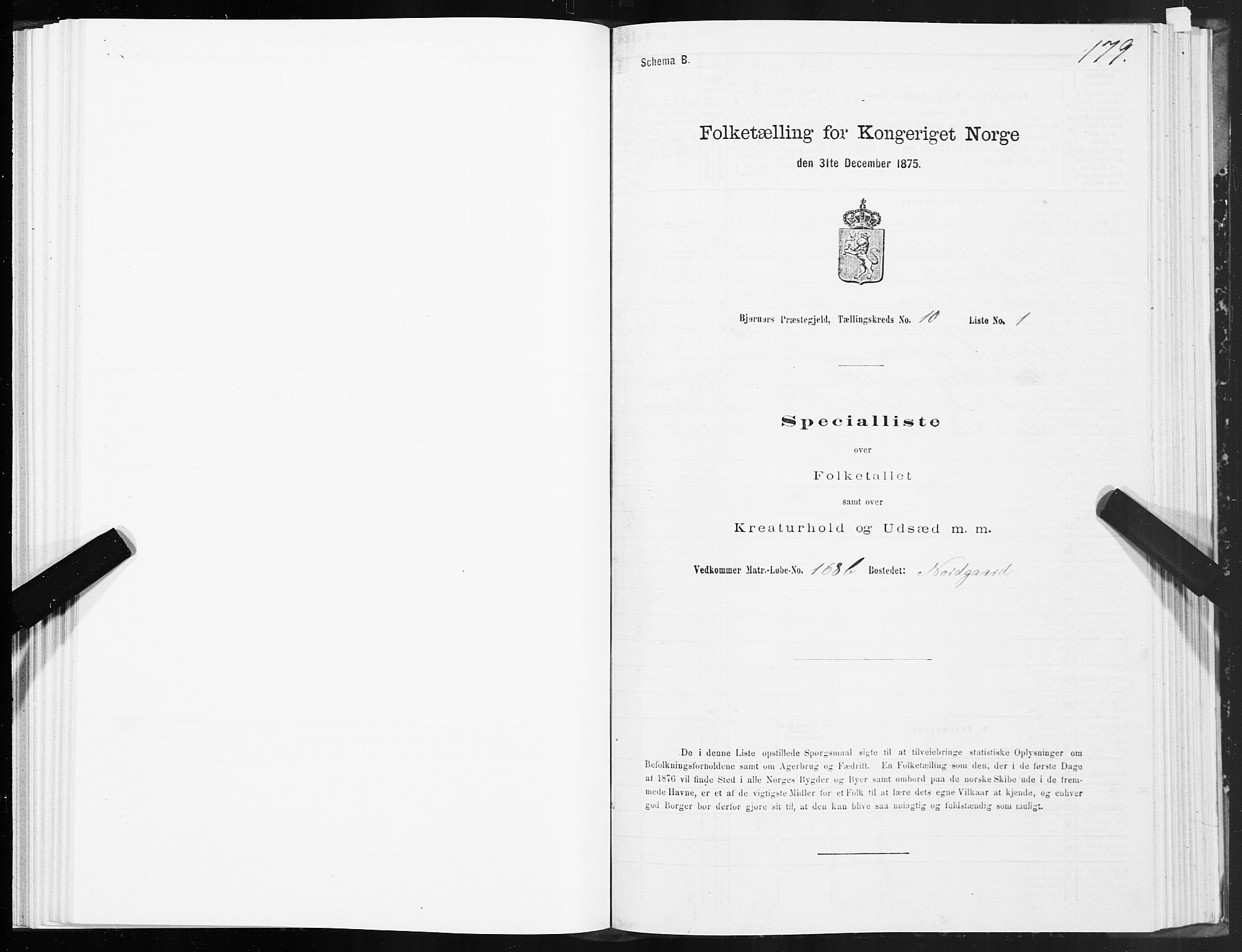 SAT, 1875 census for 1632P Bjørnør, 1875, p. 4179