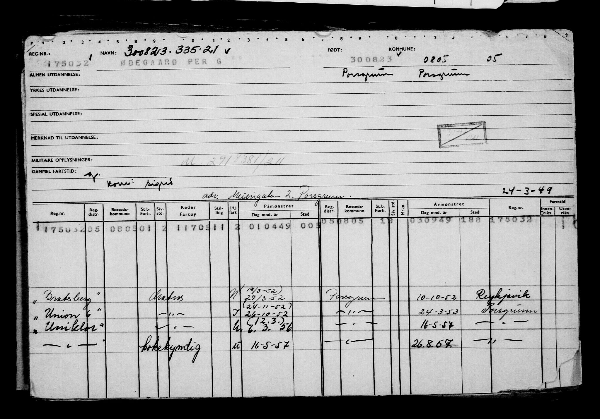 Direktoratet for sjømenn, AV/RA-S-3545/G/Gb/L0222: Hovedkort, 1923, p. 432